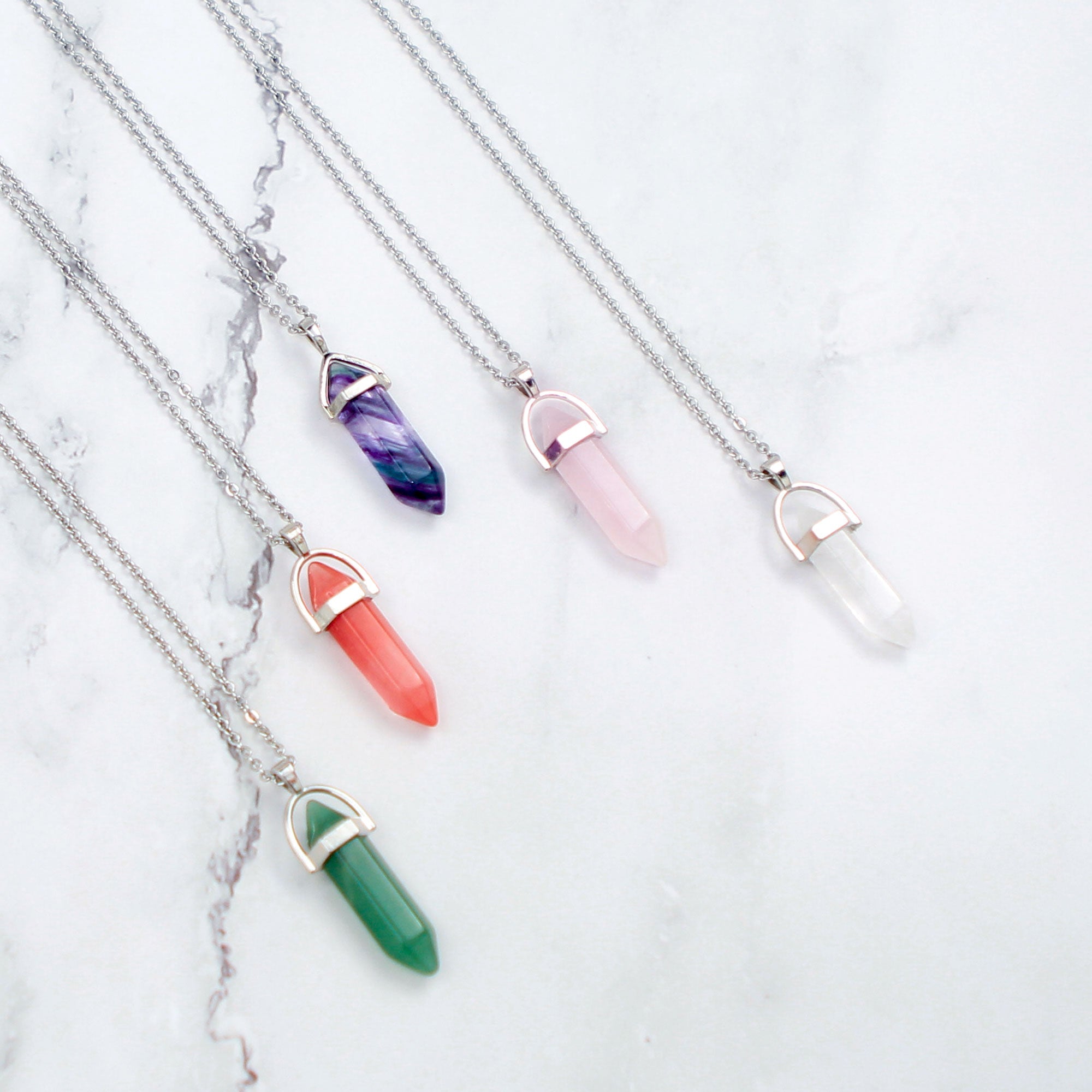 Pendant Necklace, Crystal Pendant Necklace, Healing Stone, Chakra Stone, Gemstone Pendant - Personalised Necklace - Younique Gifts Melbourne