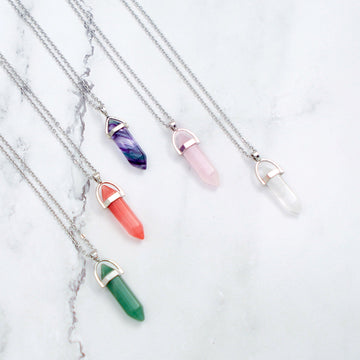 Pendant Necklace, Crystal Pendant Necklace, Healing Stone, Chakra Stone, Gemstone Pendant - Personalised Necklace - Younique Gifts Melbourne