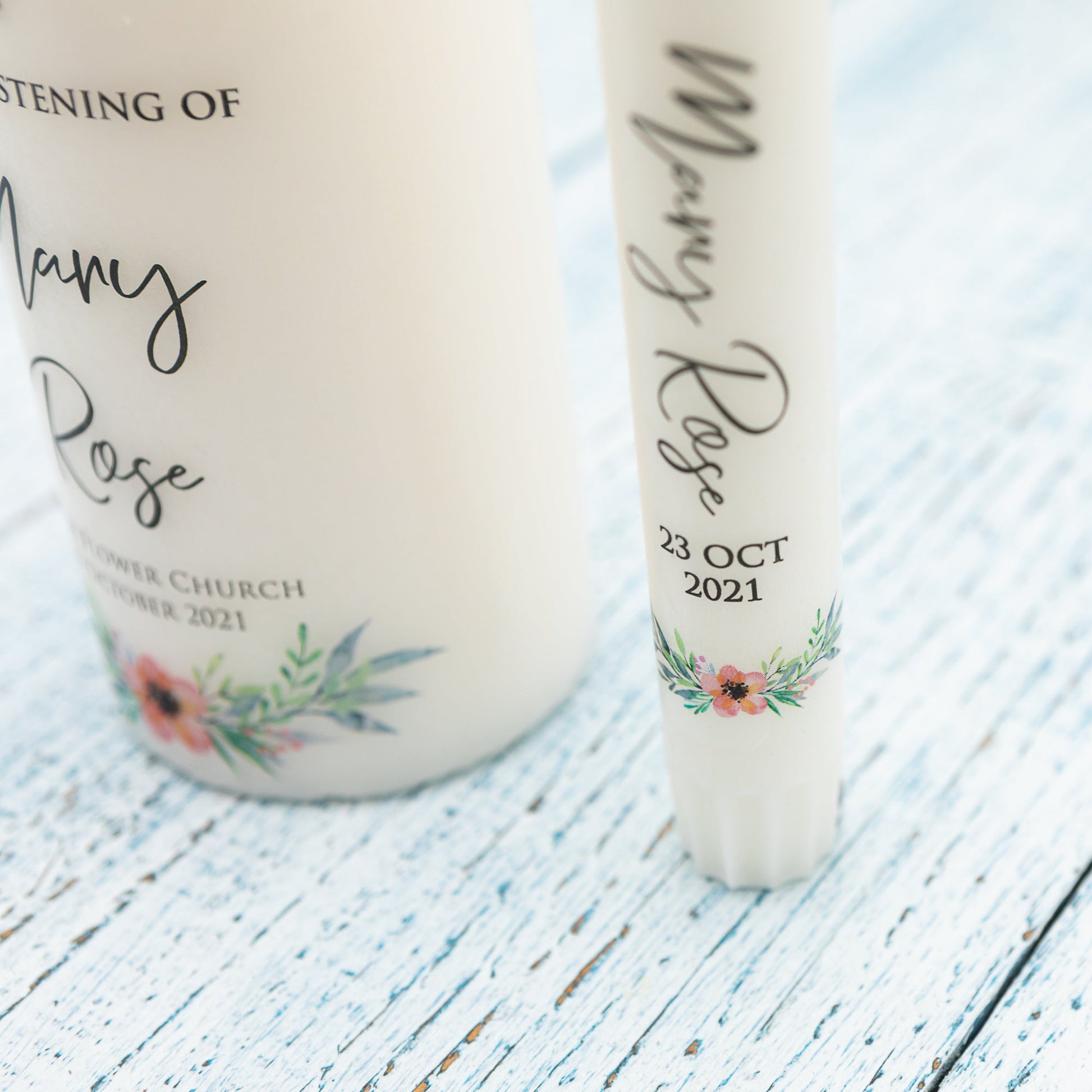 Personalised Baptism Candle, Christening Candle [A] - Personalised Candle - Younique Gifts Melbourne