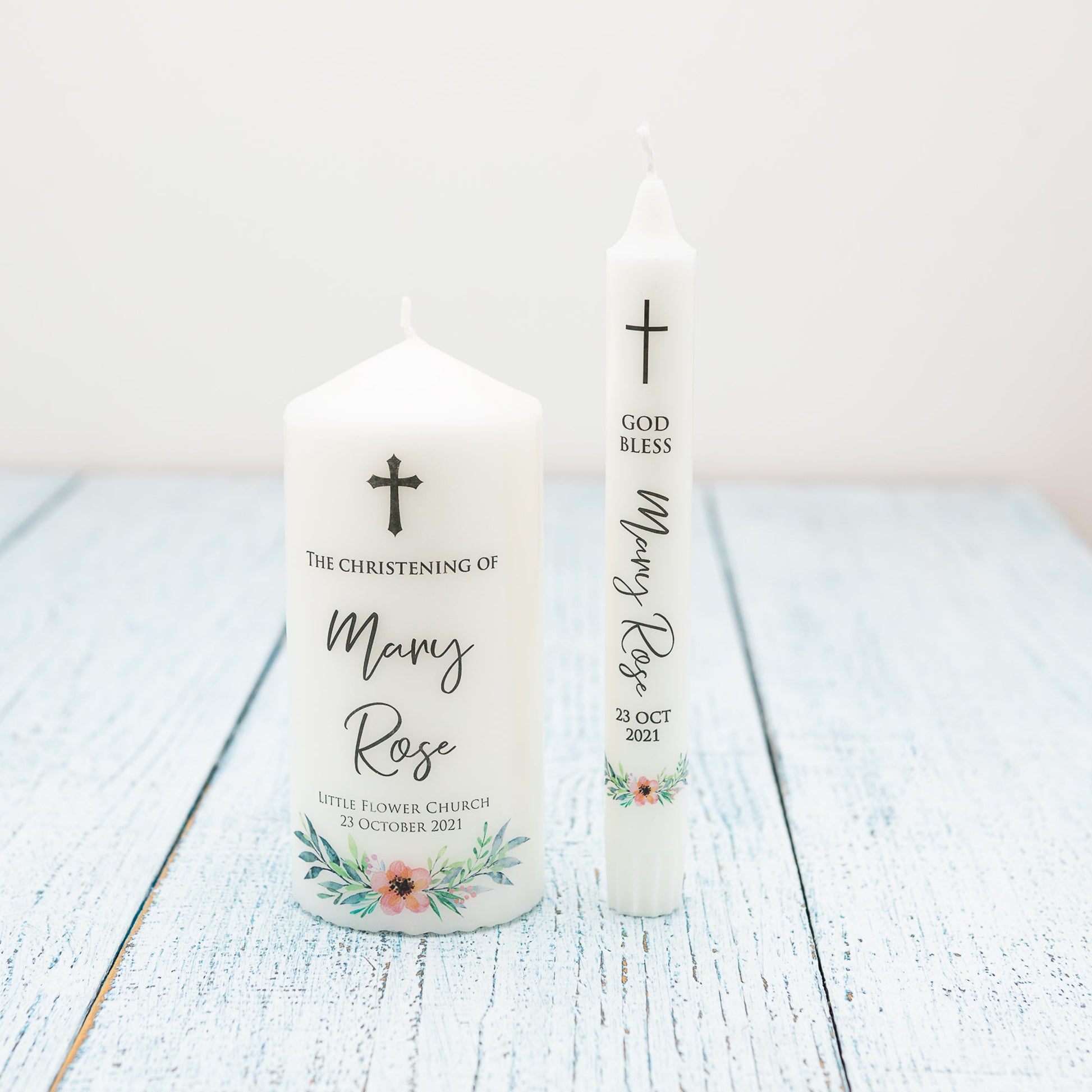 Personalised Baptism Candle, Christening Candle [A] - Personalised Candle - Younique Gifts Melbourne