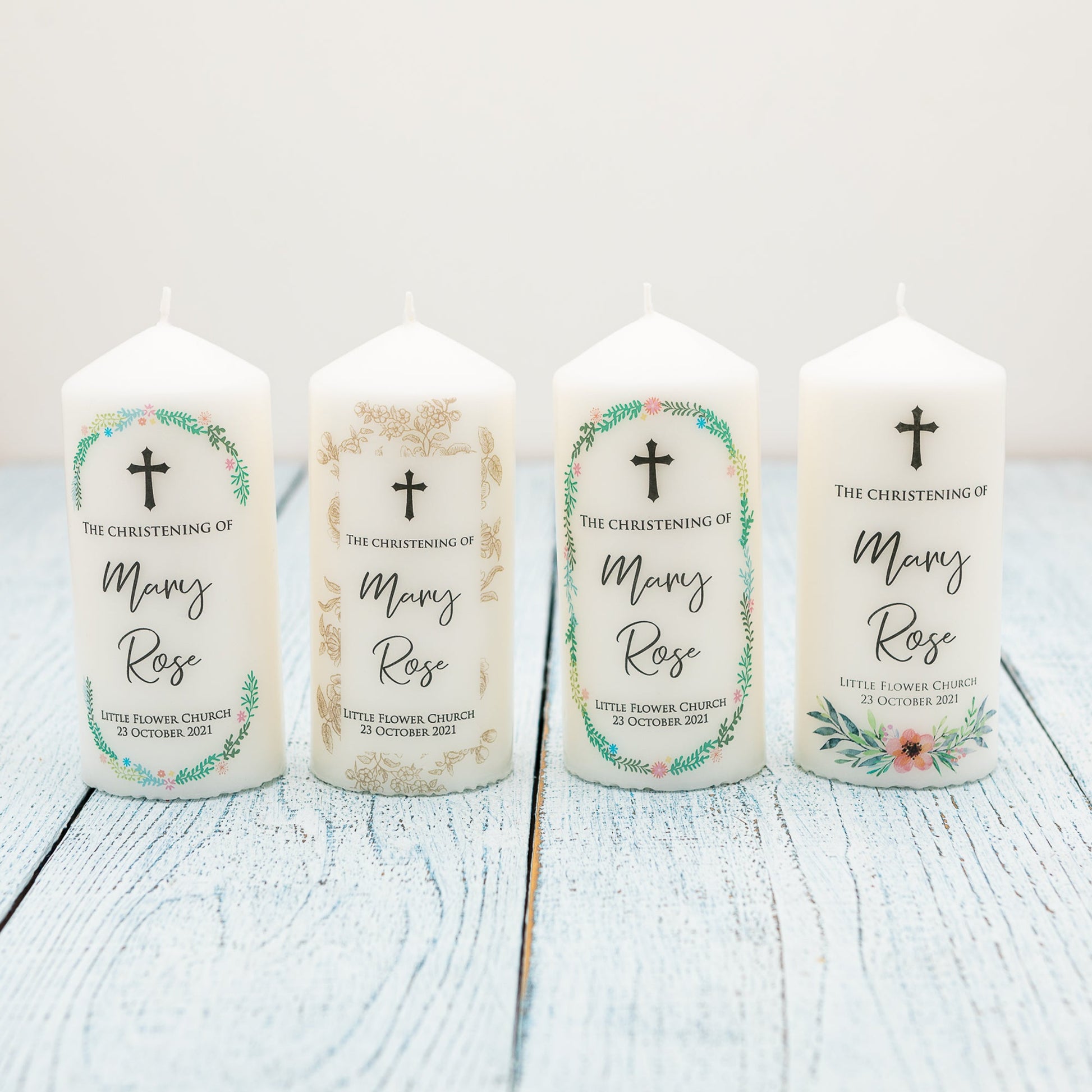 Personalised Baptism Candle, Christening Candle [A] - Personalised Candle - Younique Gifts Melbourne