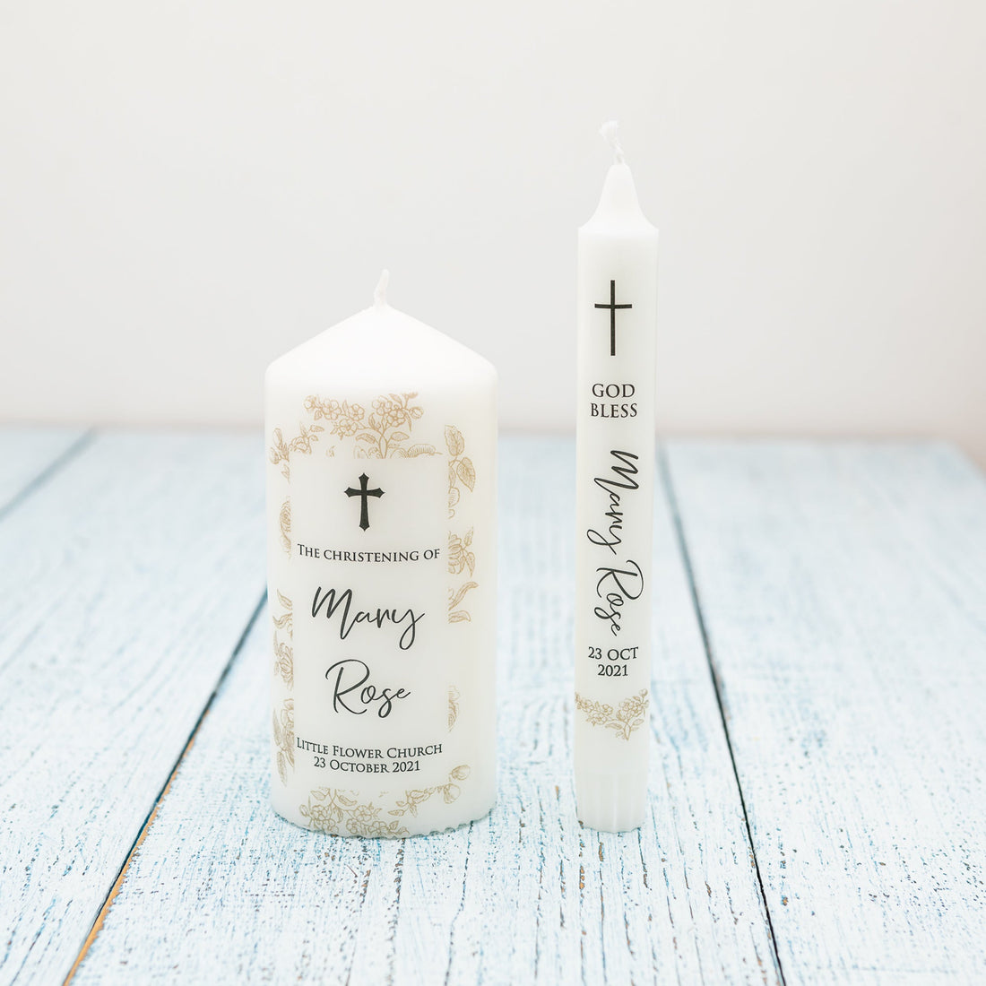 Personalised Baptism Candle, Christening Candle [B] - Personalised Candle - Younique Gifts Melbourne