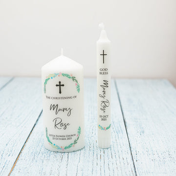 Personalised Baptism Candle, Christening Candle [C] - Personalised Candle - Younique Gifts Melbourne