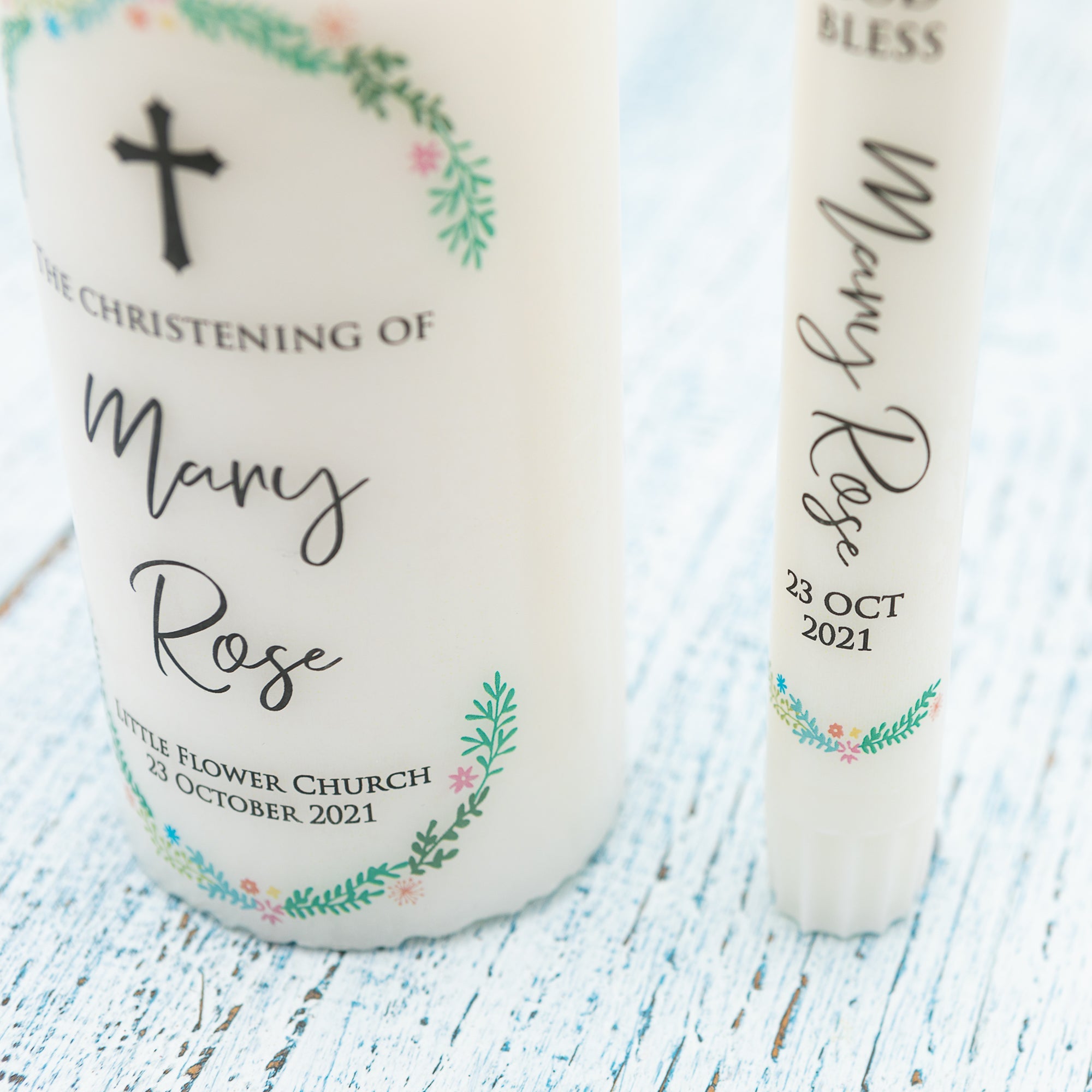 Personalised Baptism Candle, Christening Candle [C] - Personalised Candle - Younique Gifts Melbourne