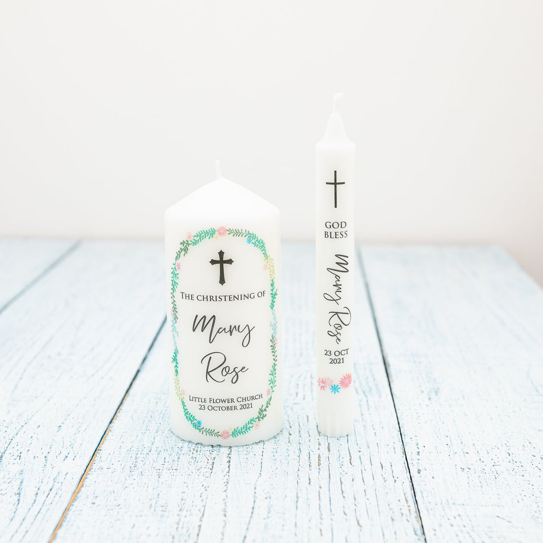 Personalised Baptism Candle, Christening Candle [D] - Personalised Candle - Younique Gifts Melbourne