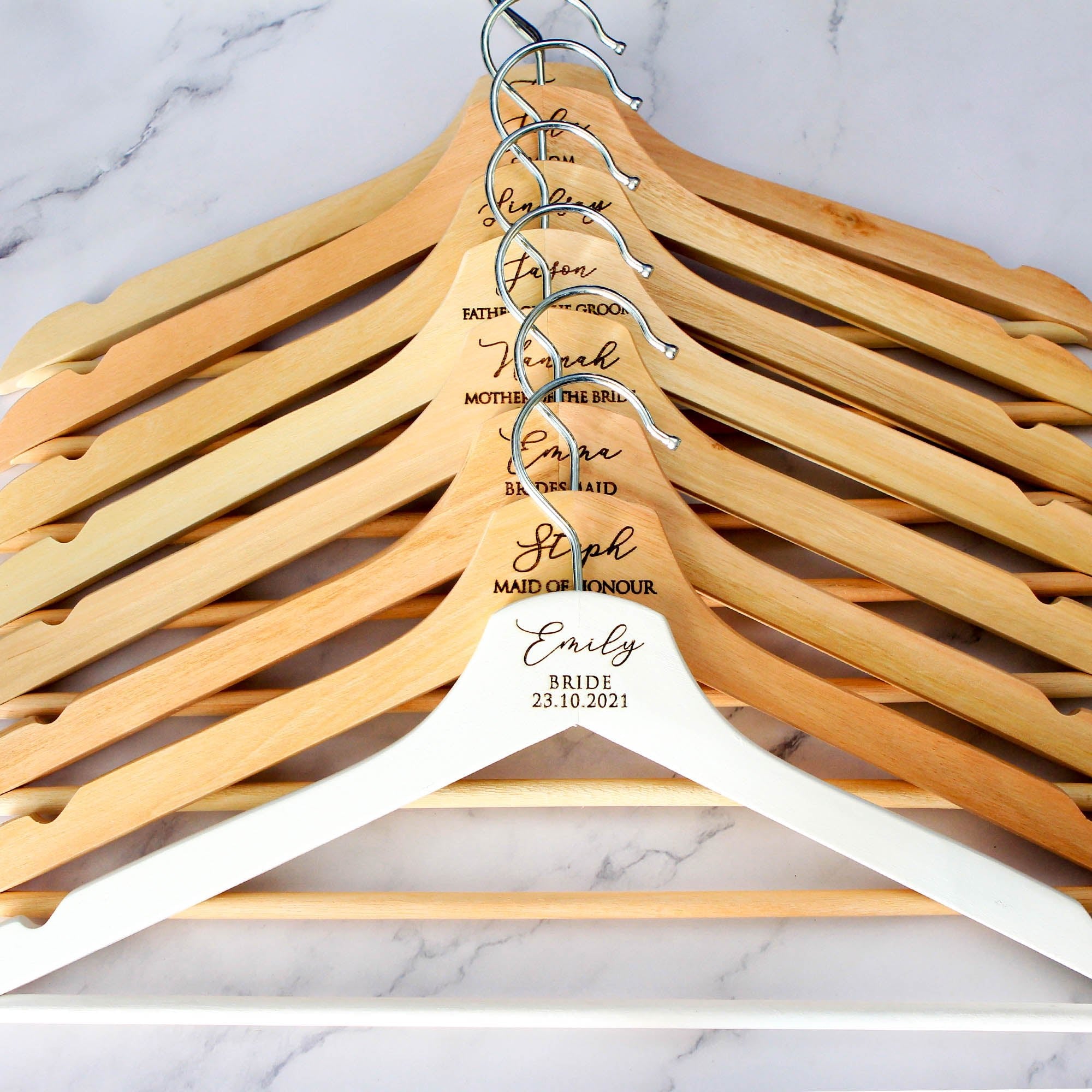Personalised Bridal Coat and Wedding Dress Hanger - Personalised - Younique Gifts Melbourne