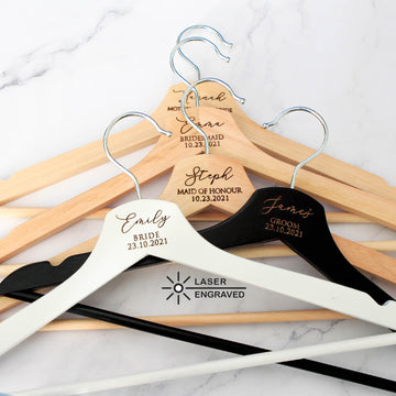 Personalised Bridal Coat and Wedding Dress Hanger - Personalised - Younique Gifts Melbourne