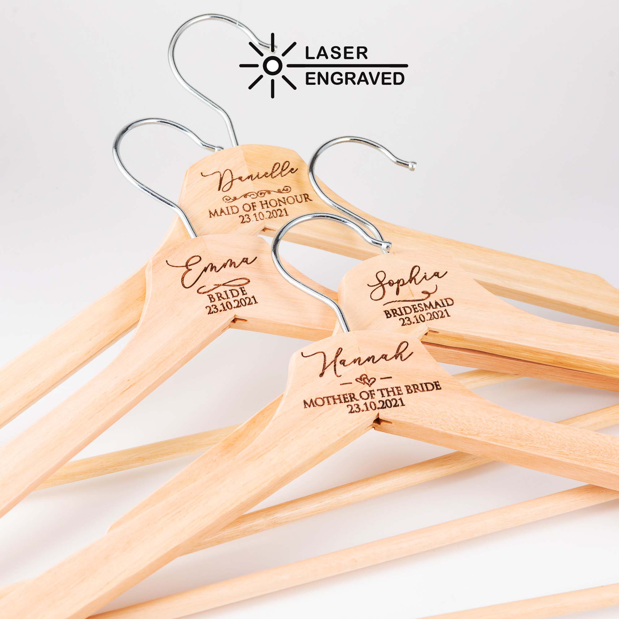 Personalised Bridal Coat and Wedding Dress Hanger - Personalised - Younique Gifts Melbourne
