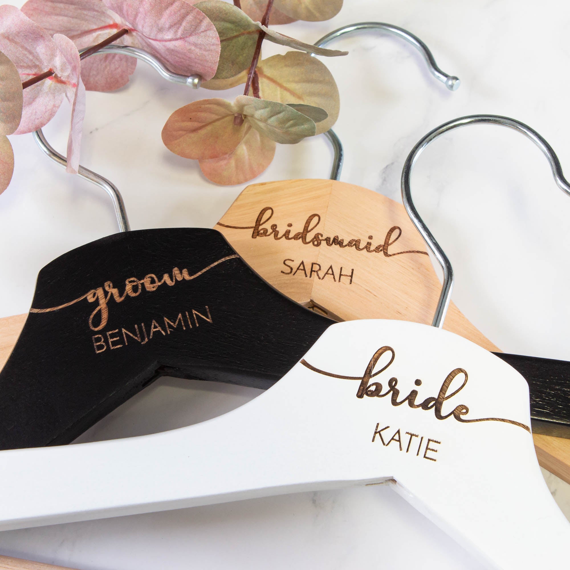 Personalised Bridal Coat and Wedding Dress Hanger [Char1] - Personalised - Younique Gifts Melbourne