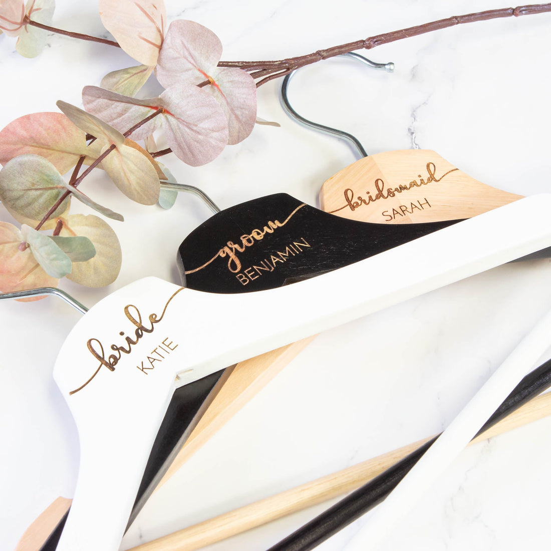 Personalised Bridal Coat and Wedding Dress Hanger [Char1] - Personalised - Younique Gifts Melbourne