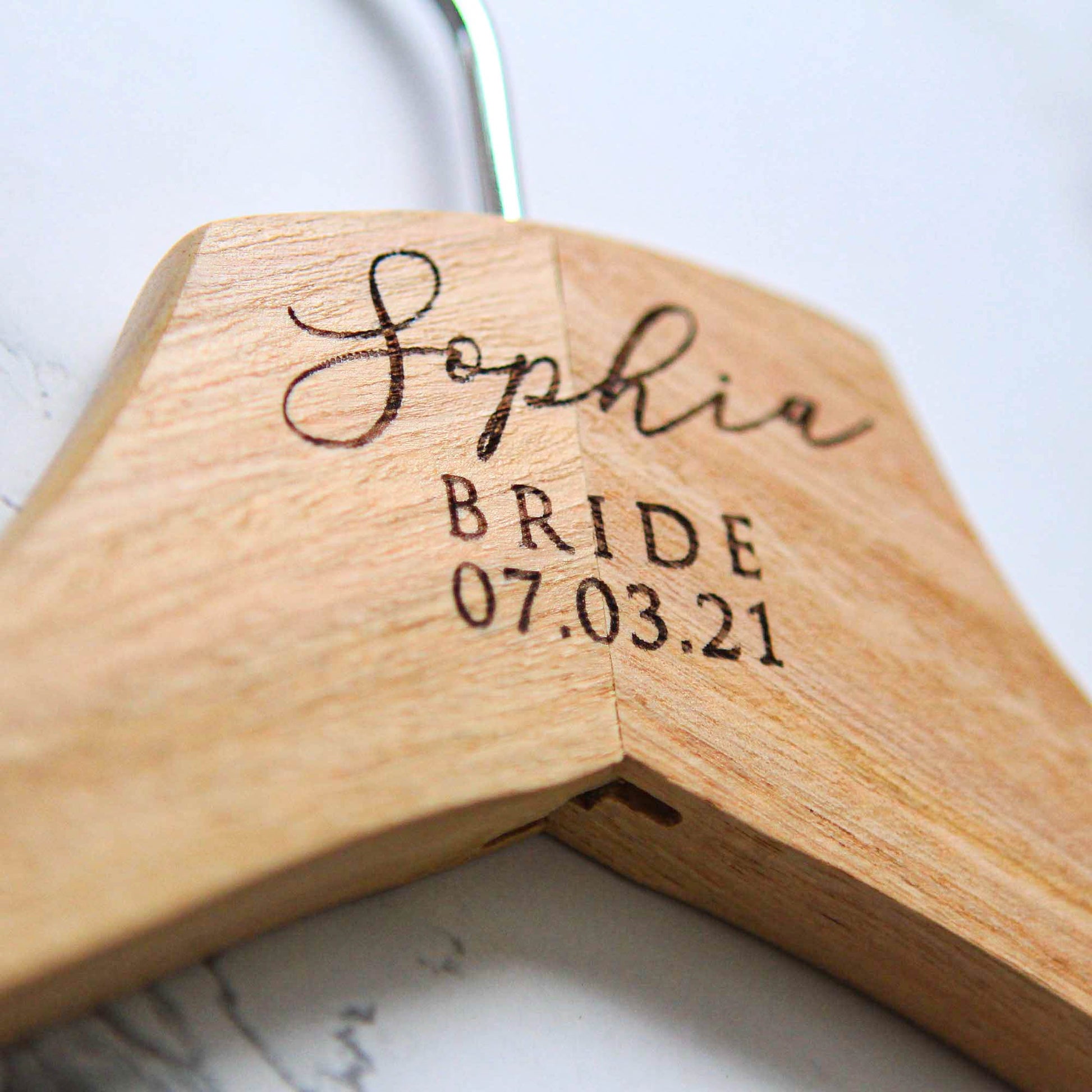 Personalised Bridal Coat and Wedding Dress Hangers - Personalised - Younique Gifts Melbourne