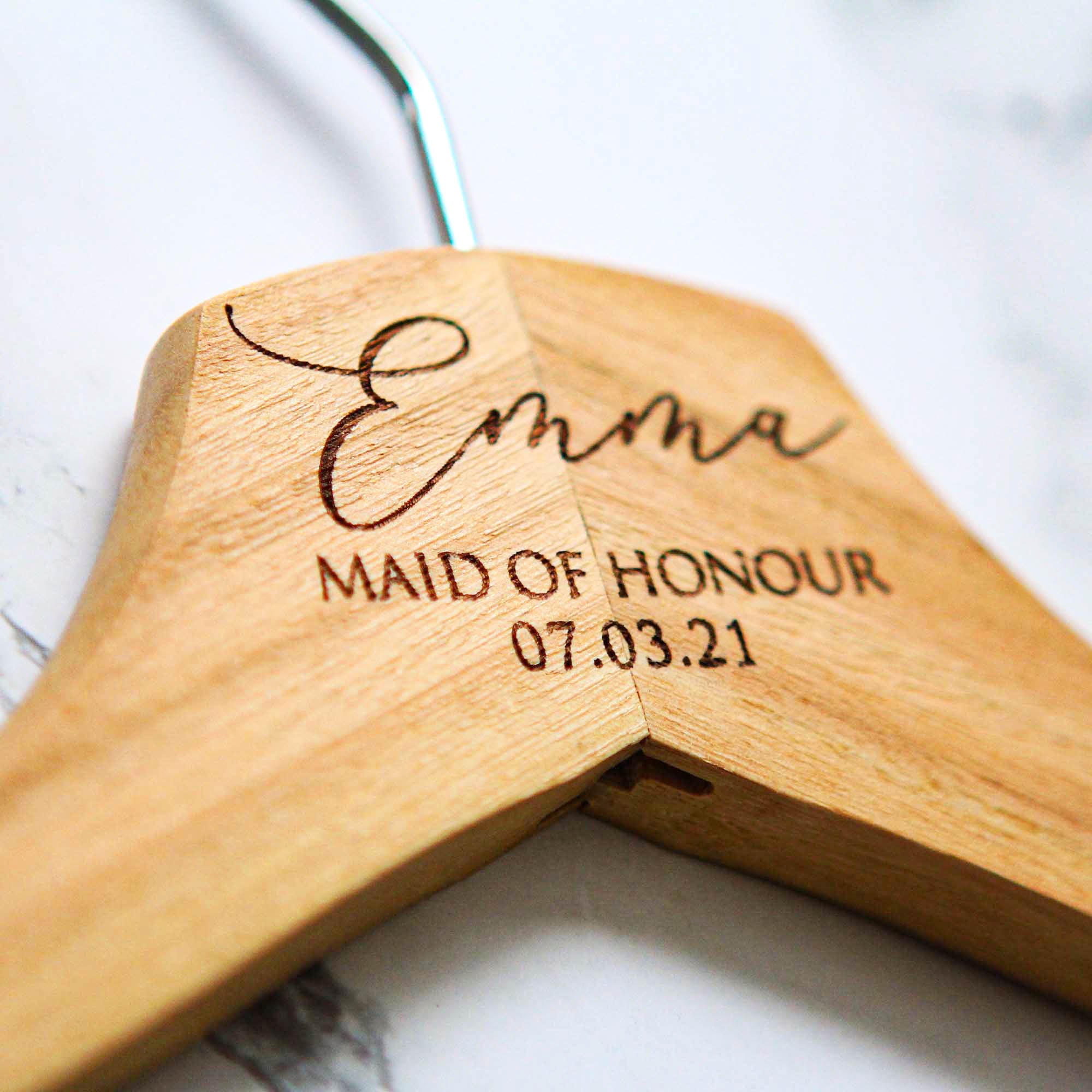 Personalised Bridal Coat and Wedding Dress Hangers - Personalised - Younique Gifts Melbourne
