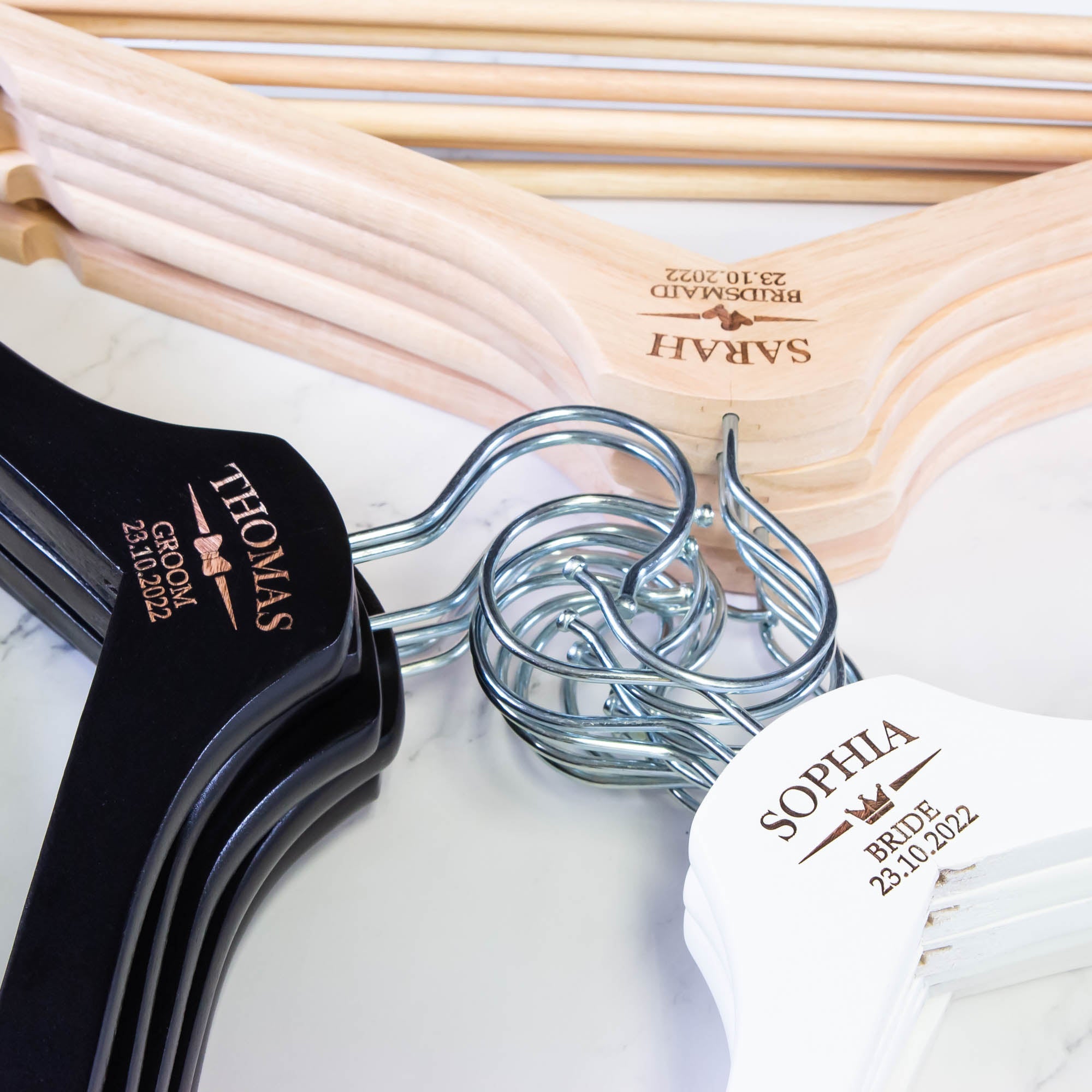 Personalised Coat Hanger, Bridesmaid Dress Hanger, Wedding Dress Hanger - Personalised - Younique Gifts Melbourne