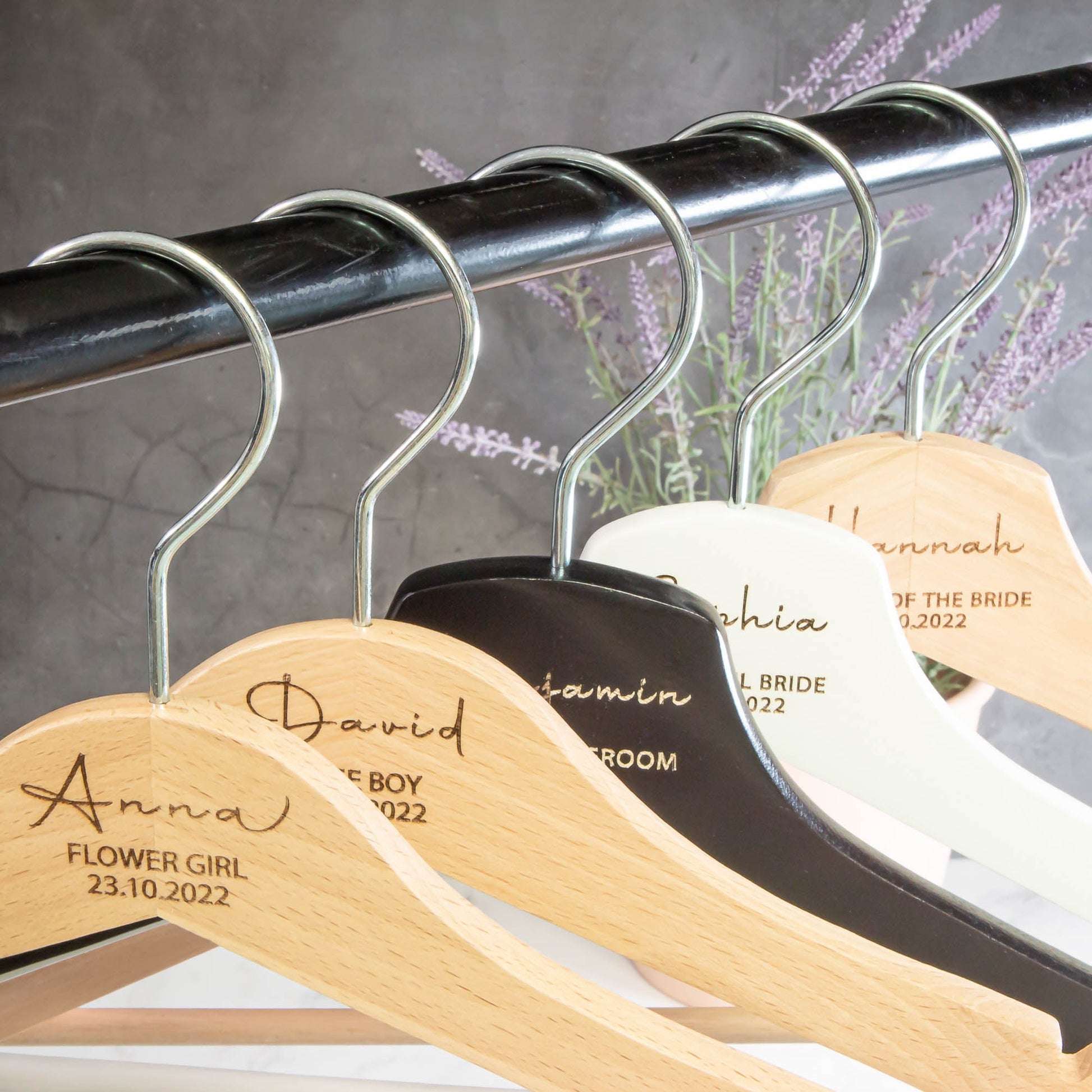 Personalised Coat Hanger, Bridesmaid Dress Hanger, Wedding Dress Hanger - Personalised - Younique Gifts Melbourne