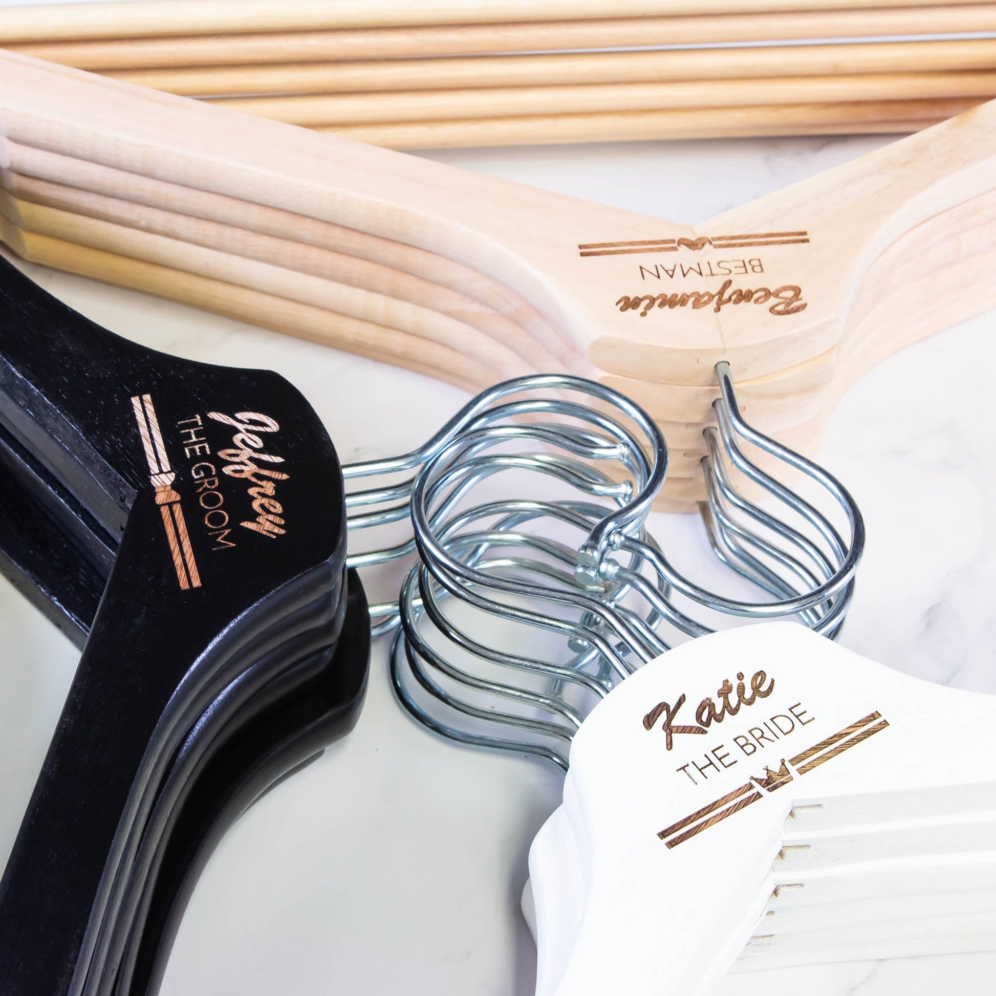 Personalised Coat Hanger, Bridesmaid Dress Hanger, Wedding Dress Hanger - Personalised - Younique Gifts Melbourne