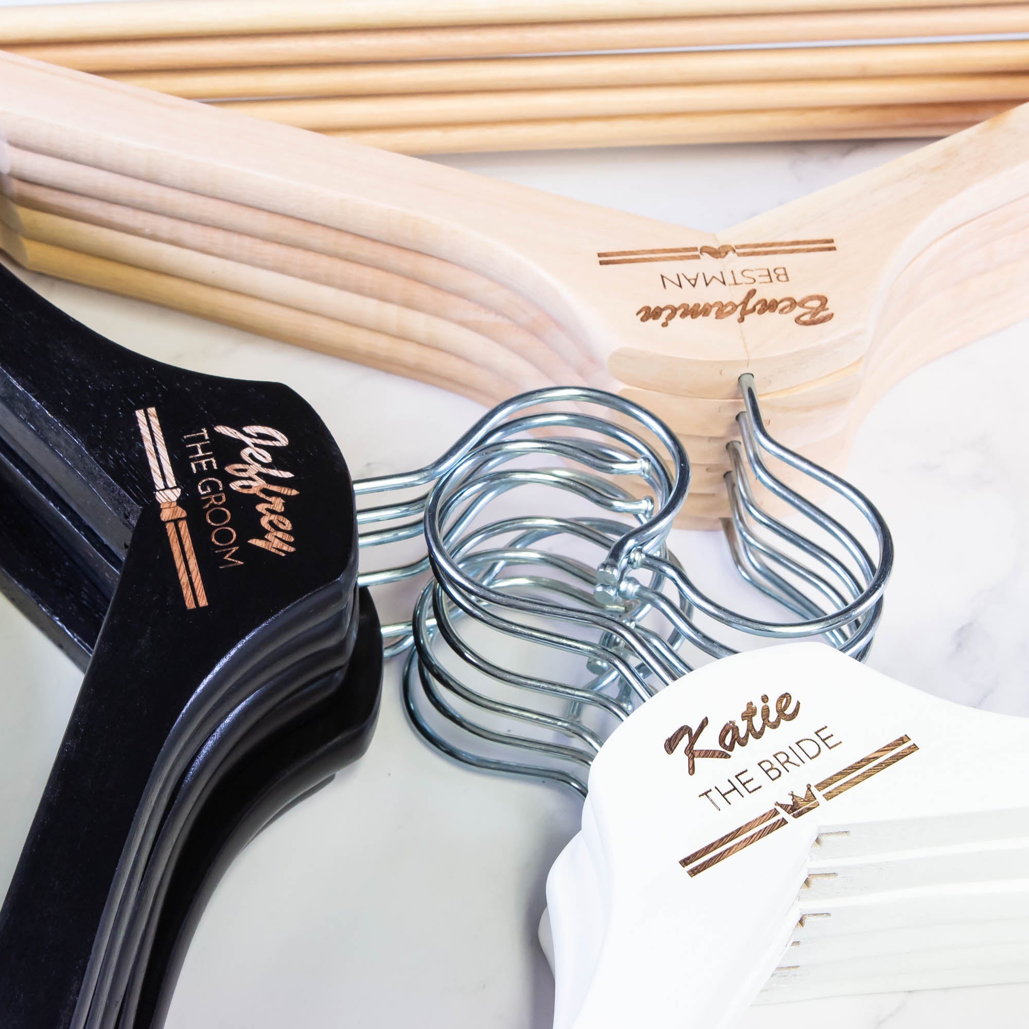 Personalised Coat Hanger, Bridesmaid Dress Hanger, Wedding Dress Hanger - Personalised - Younique Gifts Melbourne