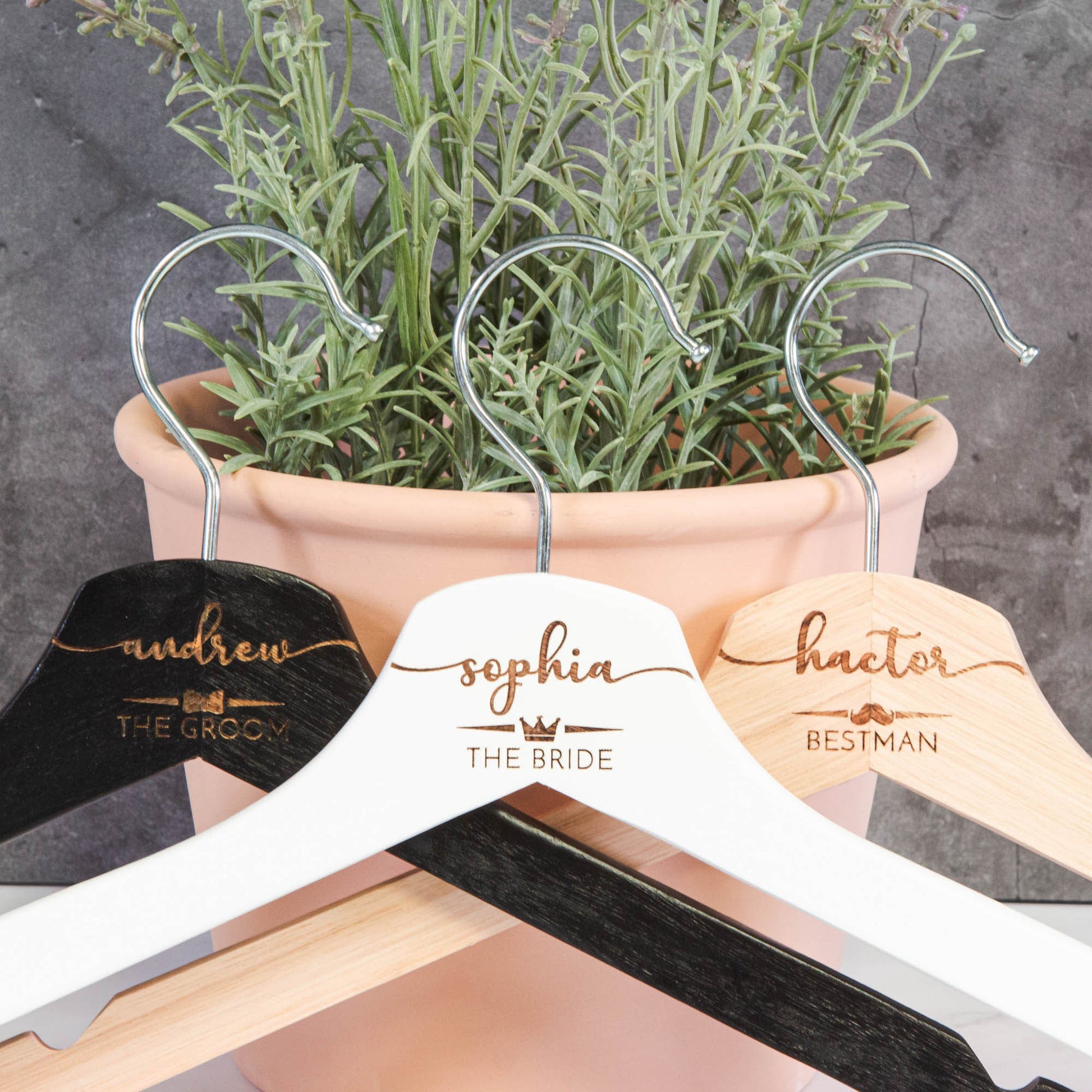 Personalised Coat Hanger, Bridesmaid Dress Hanger, Wedding Dress Hanger - Personalised - Younique Gifts Melbourne