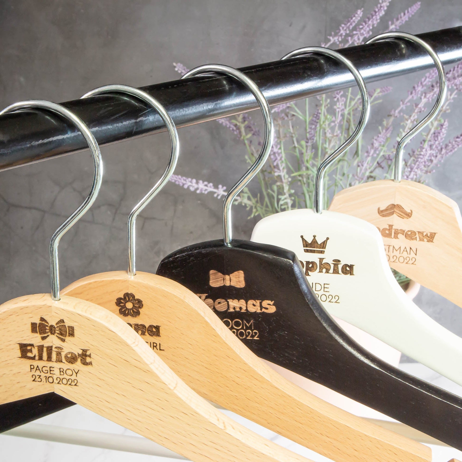 Personalised Coat Hanger, Bridesmaid Dress Hanger, Wedding Dress Hanger - Personalised - Younique Gifts Melbourne