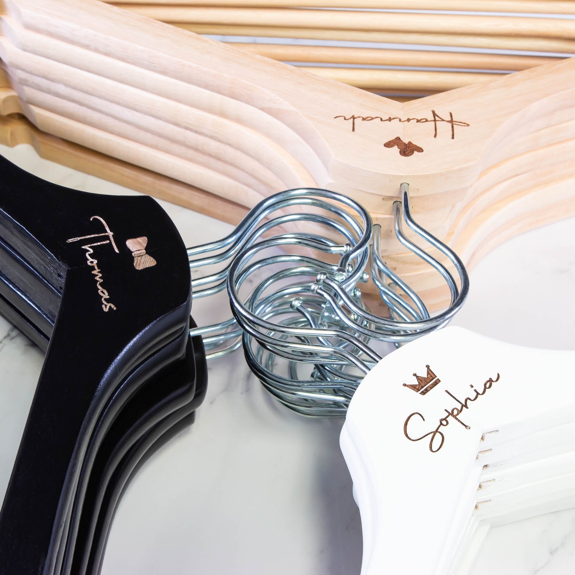 Personalised Coat Hanger, Bridesmaid Dress Hanger, Wedding Dress Hanger - Personalised - Younique Gifts Melbourne