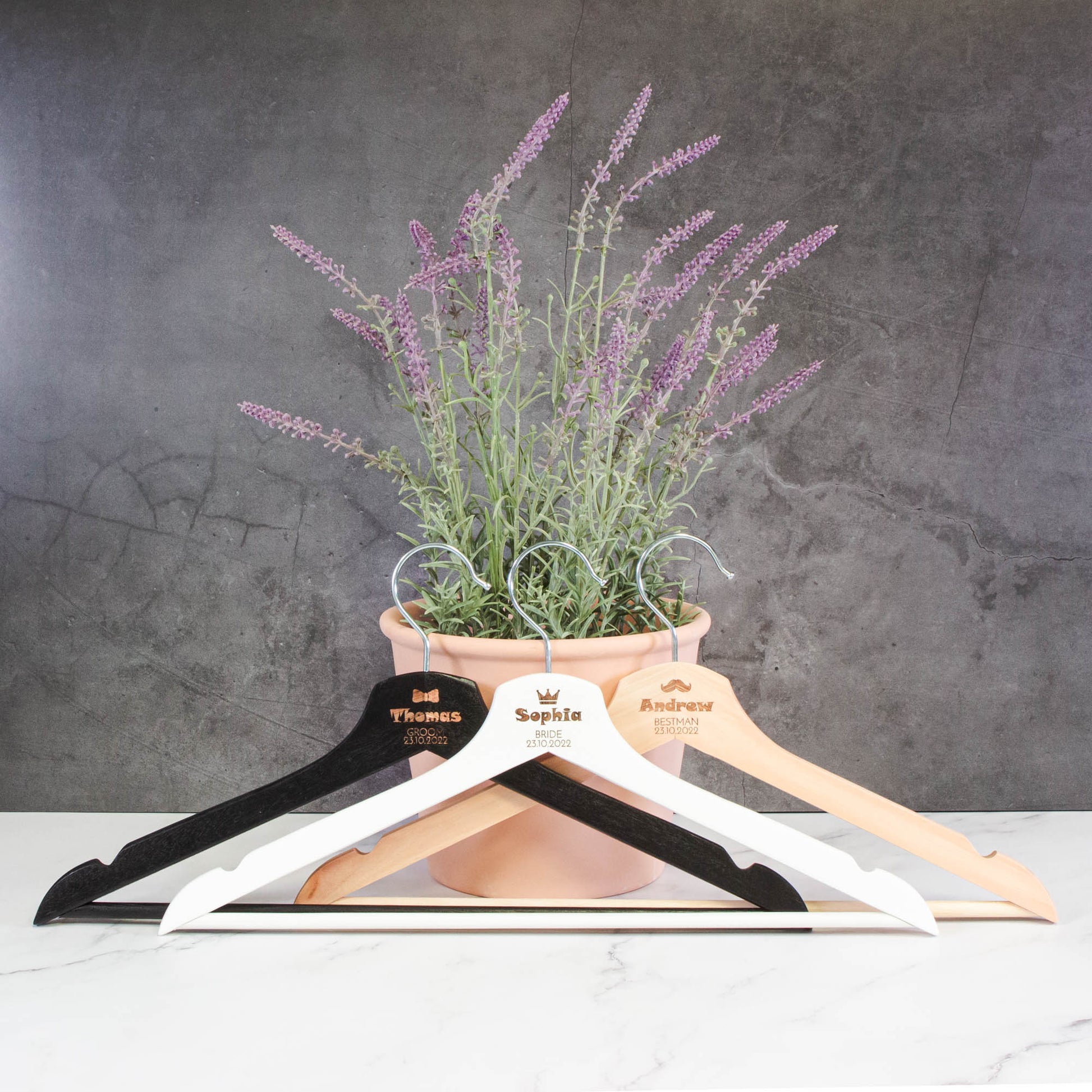 Personalised Coat Hanger, Bridesmaid Dress Hanger, Wedding Dress Hanger - Personalised - Younique Gifts Melbourne