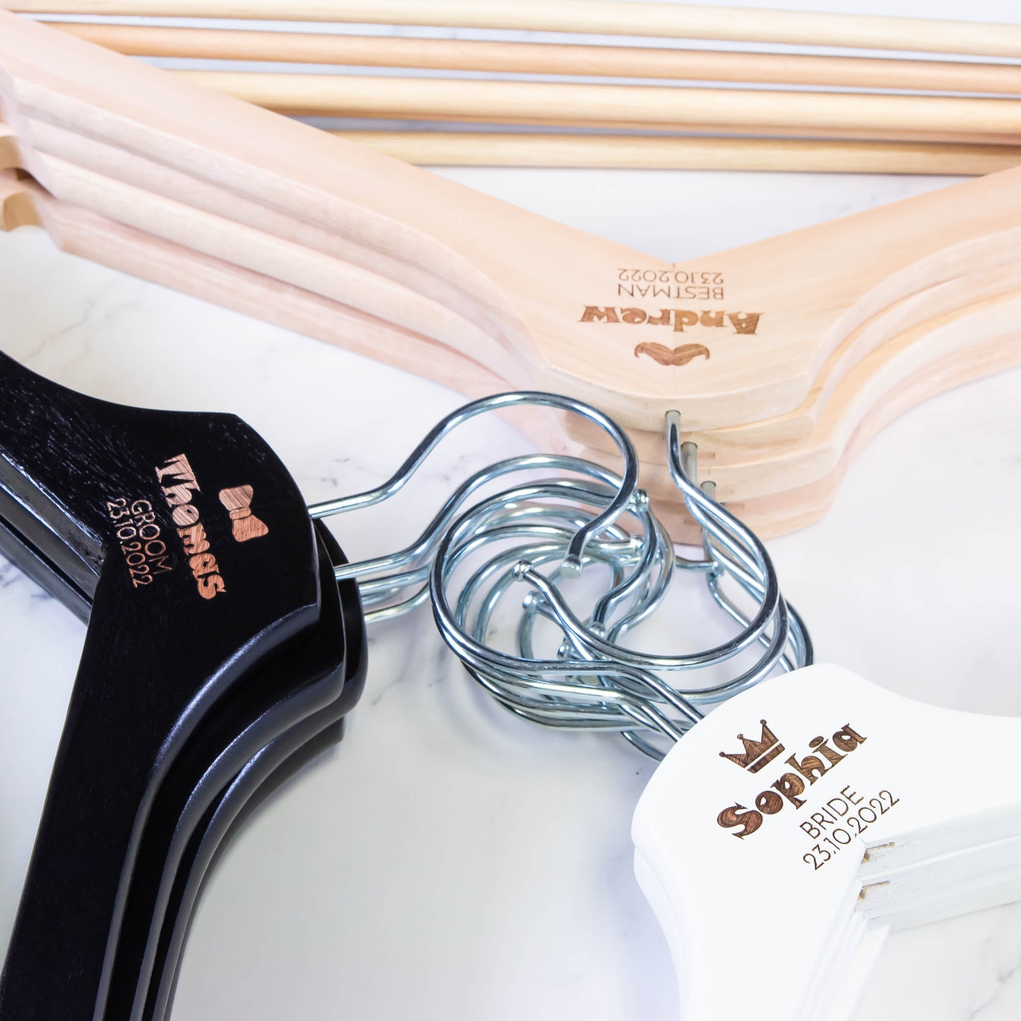 Personalised Coat Hanger, Bridesmaid Dress Hanger, Wedding Dress Hanger - Personalised - Younique Gifts Melbourne
