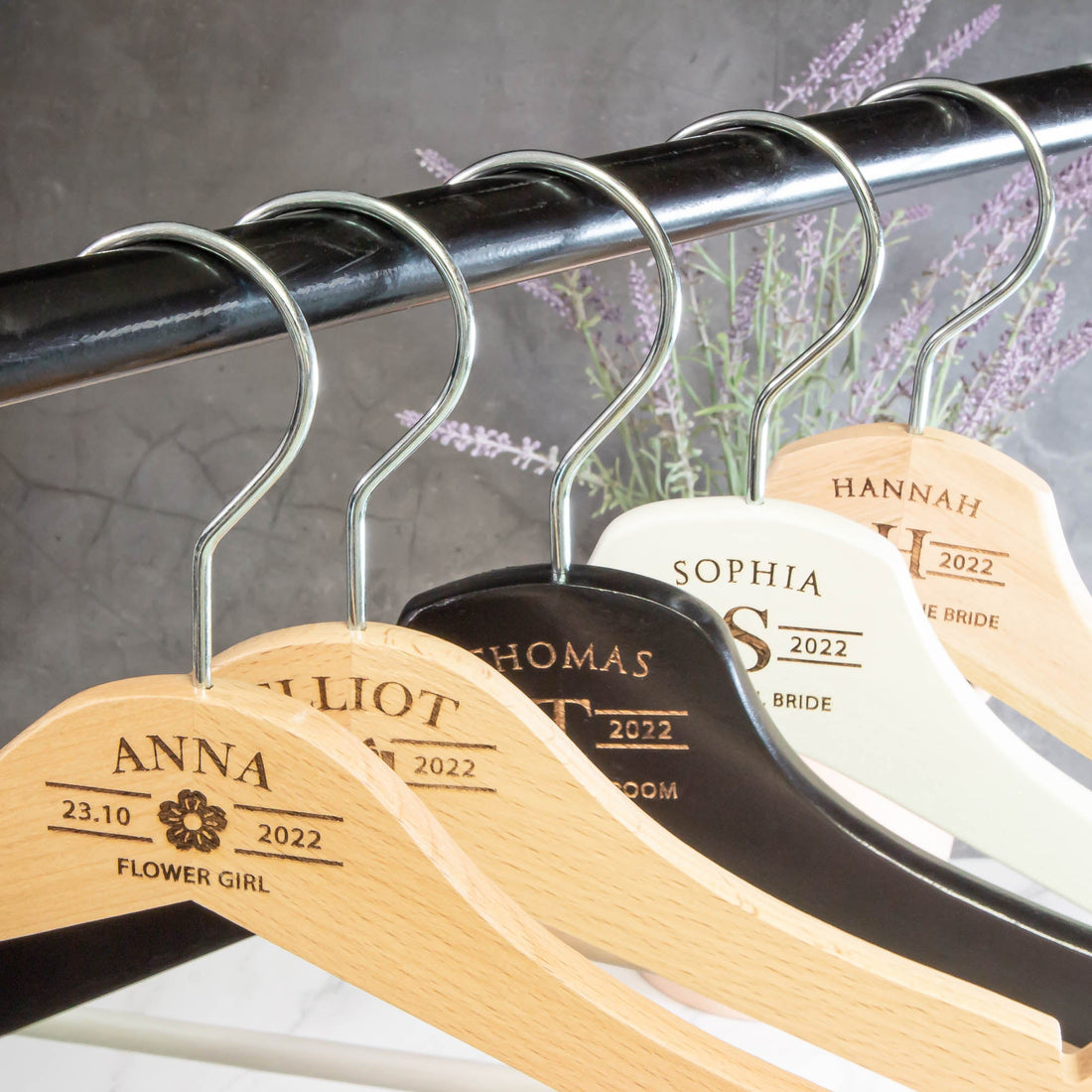 Personalised Coat Hanger, Bridesmaid Dress Hanger, Wedding Dress Hanger - Personalised - Younique Gifts Melbourne