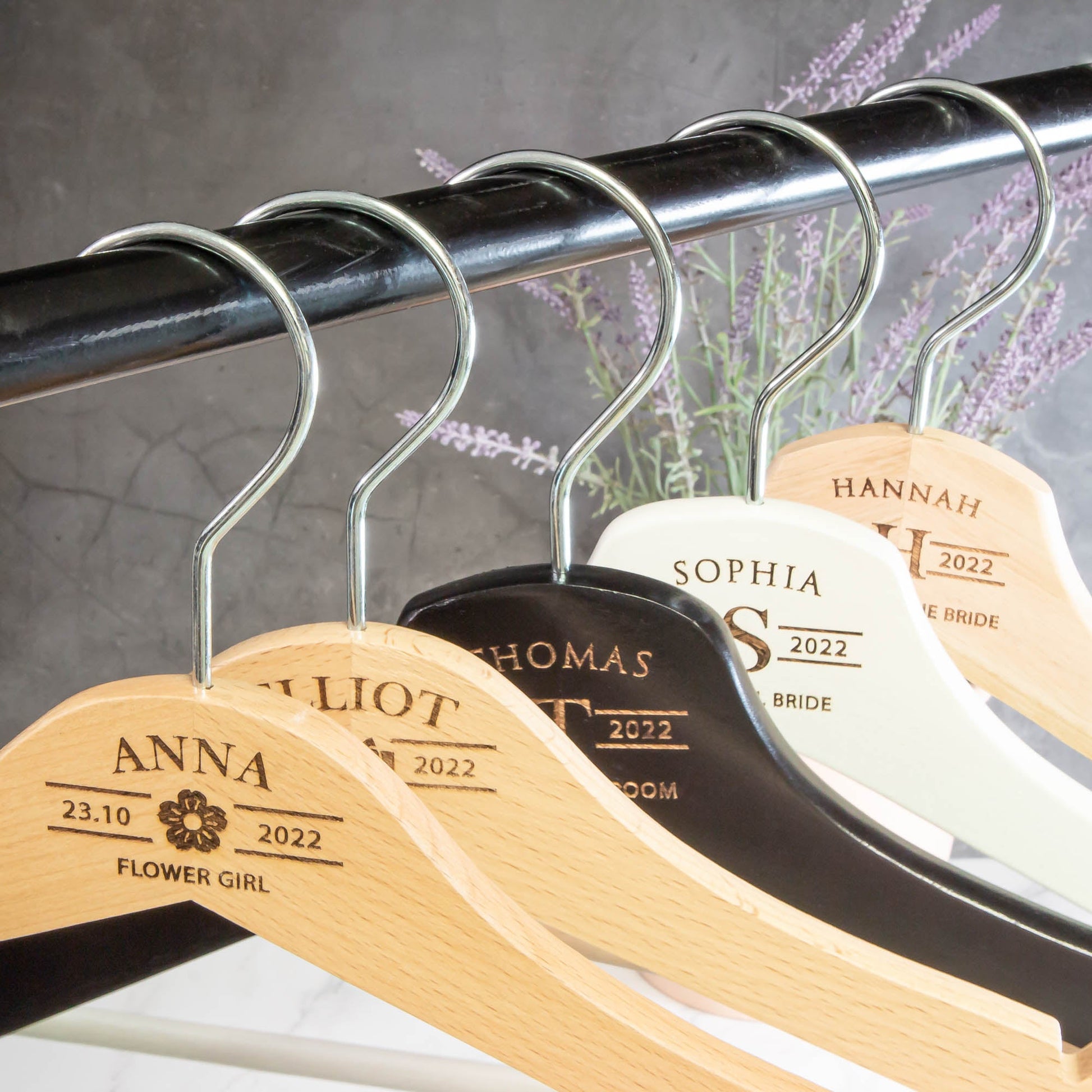 Personalised Coat Hanger, Bridesmaid Dress Hanger, Wedding Dress Hanger - Personalised - Younique Gifts Melbourne