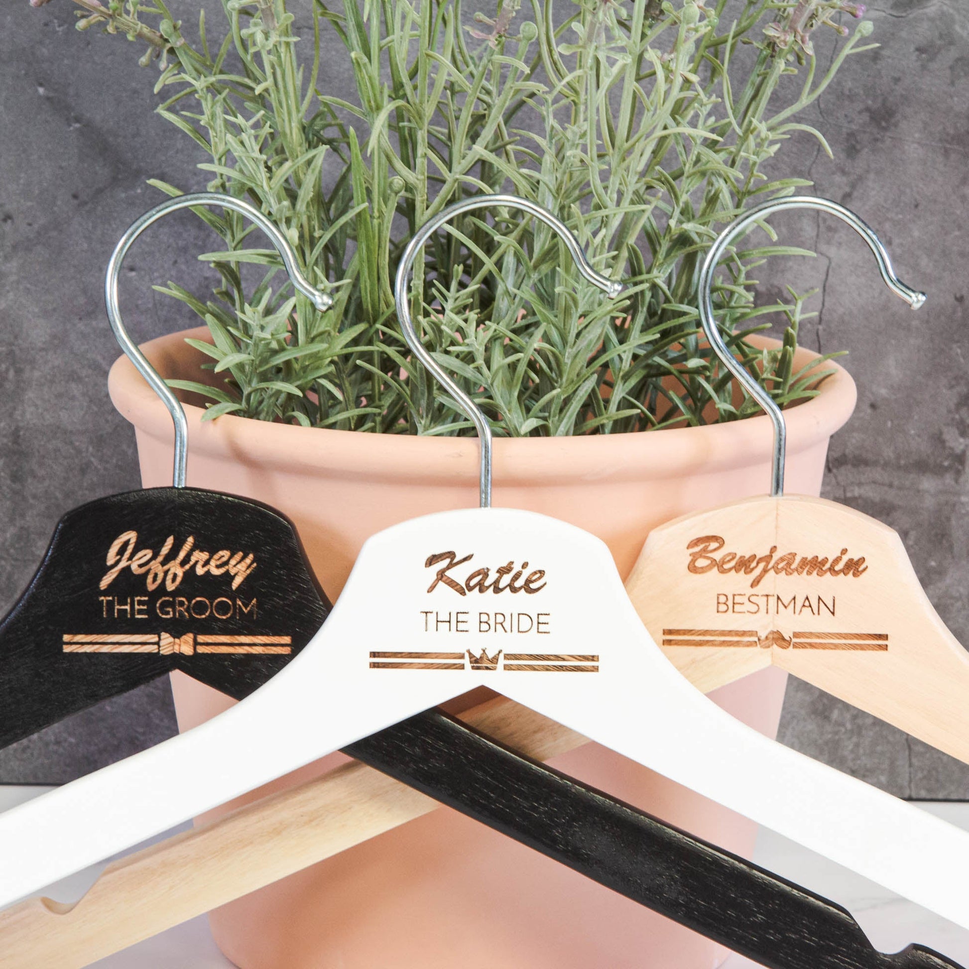 Personalised Coat Hanger, Bridesmaid Dress Hanger, Wedding Dress Hanger - Personalised - Younique Gifts Melbourne