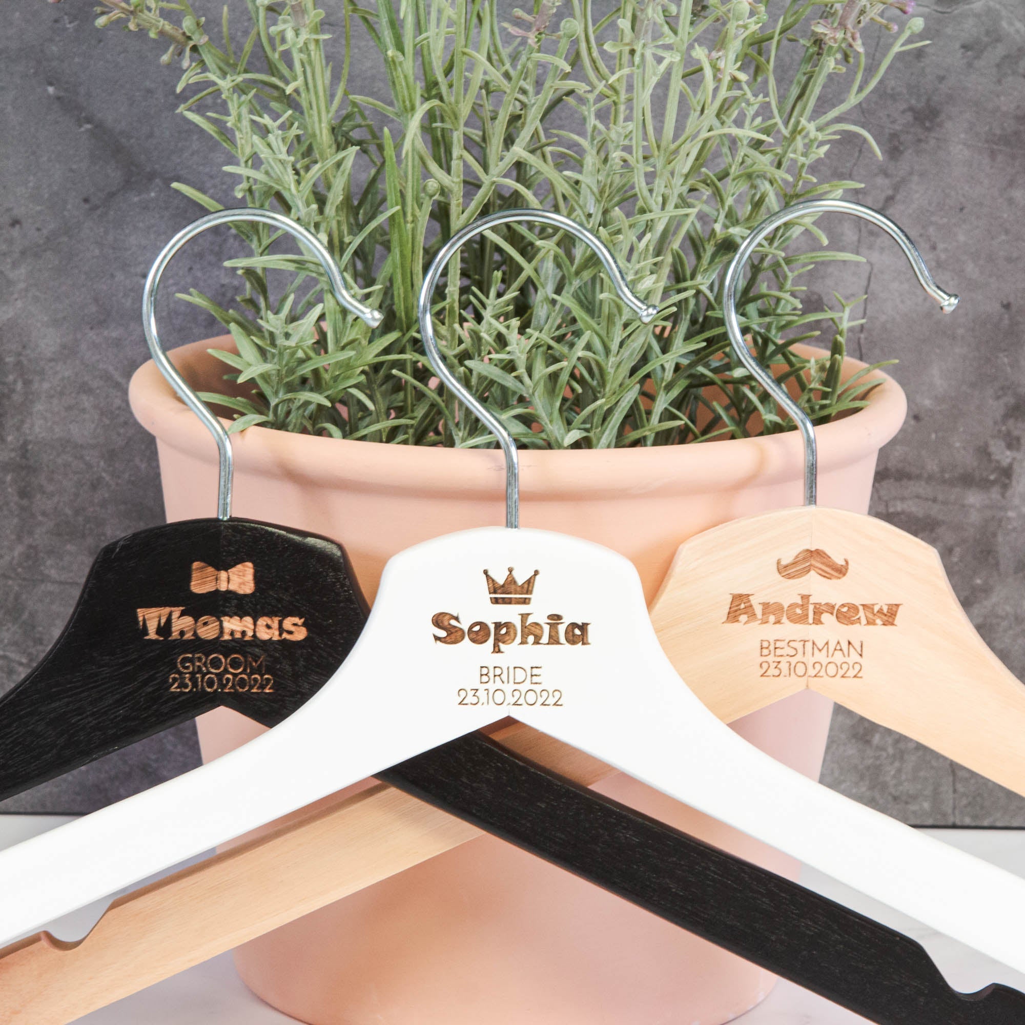 Personalised Coat Hanger, Bridesmaid Dress Hanger, Wedding Dress Hanger - Personalised - Younique Gifts Melbourne