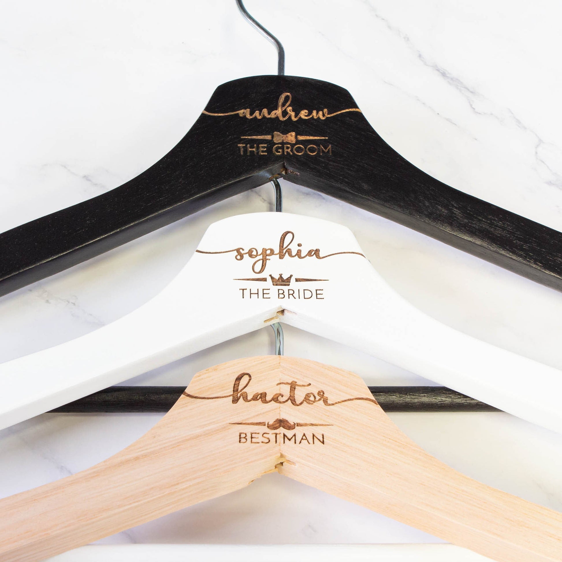 Personalised Coat Hanger, Bridesmaid Dress Hanger, Wedding Dress Hanger - Personalised - Younique Gifts Melbourne