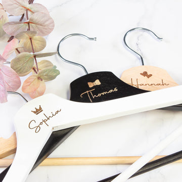 Personalised Coat Hanger, Bridesmaid Dress Hanger, Wedding Dress Hanger - Personalised - Younique Gifts Melbourne