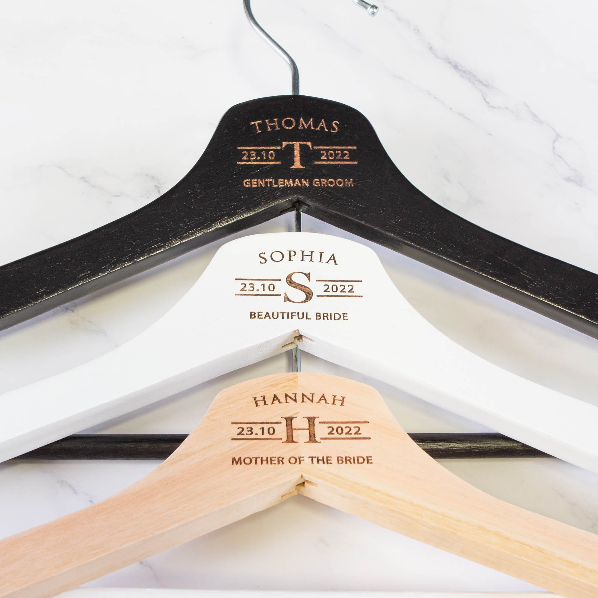 Personalised Coat Hanger, Bridesmaid Dress Hanger, Wedding Dress Hanger - Personalised - Younique Gifts Melbourne