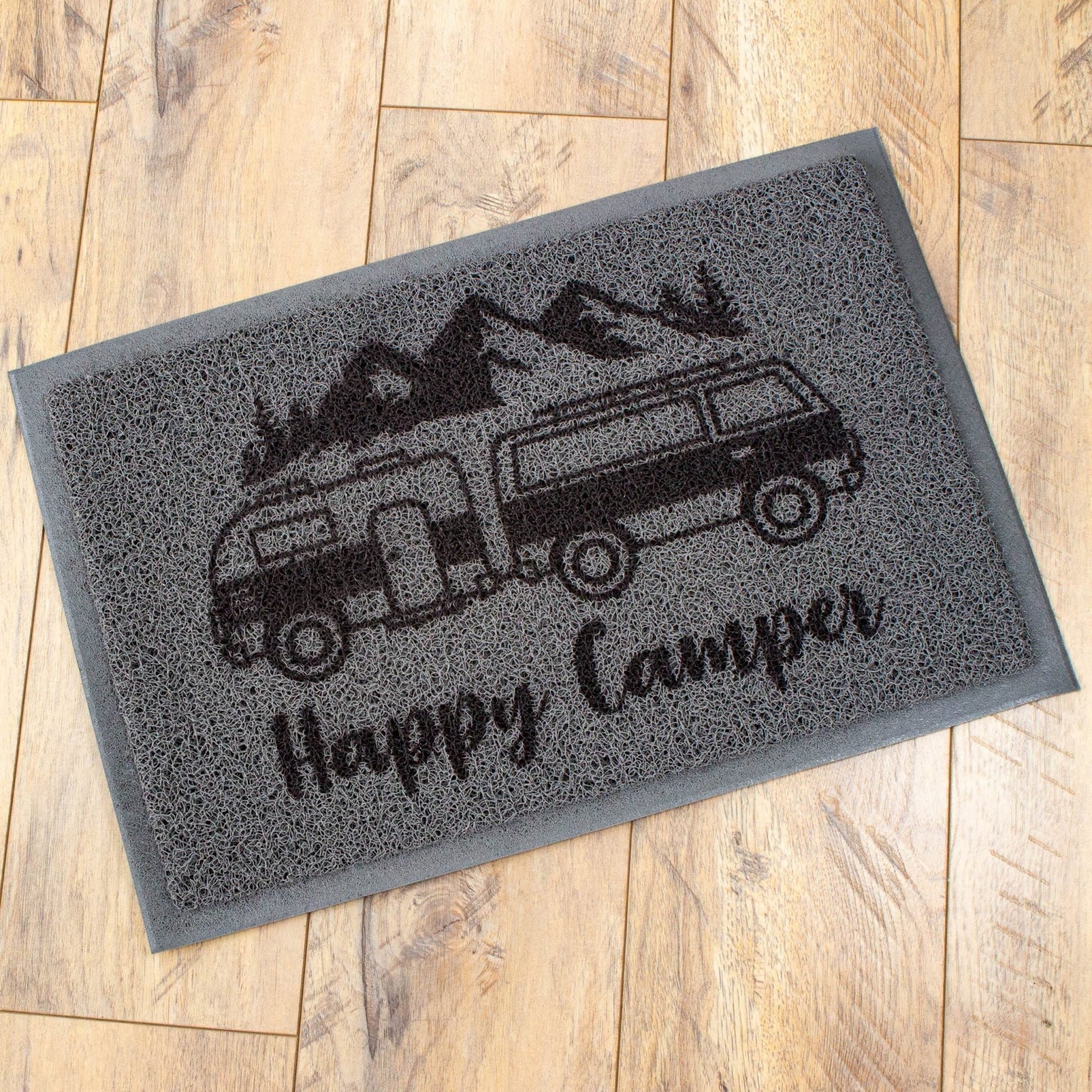 Personalised Custom Coil Mat, Happy Camper & Caravan Door Mat - Personalised - Younique Gifts Melbourne