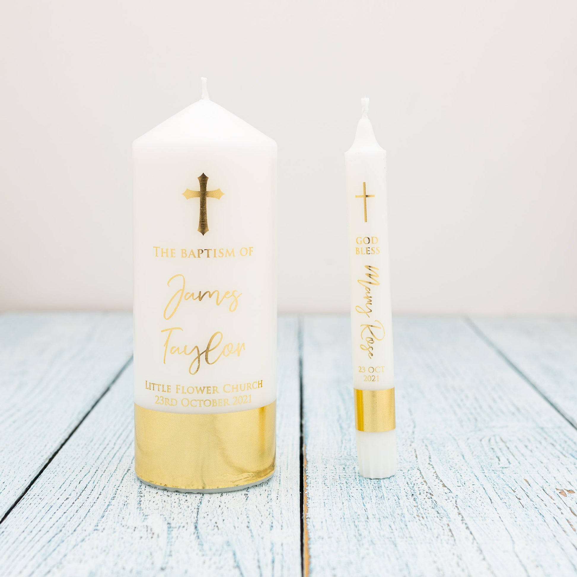 Personalised Elegant Gold Foil Christening Design [C] - Younique Gifts