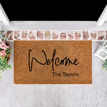 Personalised Family Name and Welcome Doormat - Personalised - Younique Gifts Melbourne