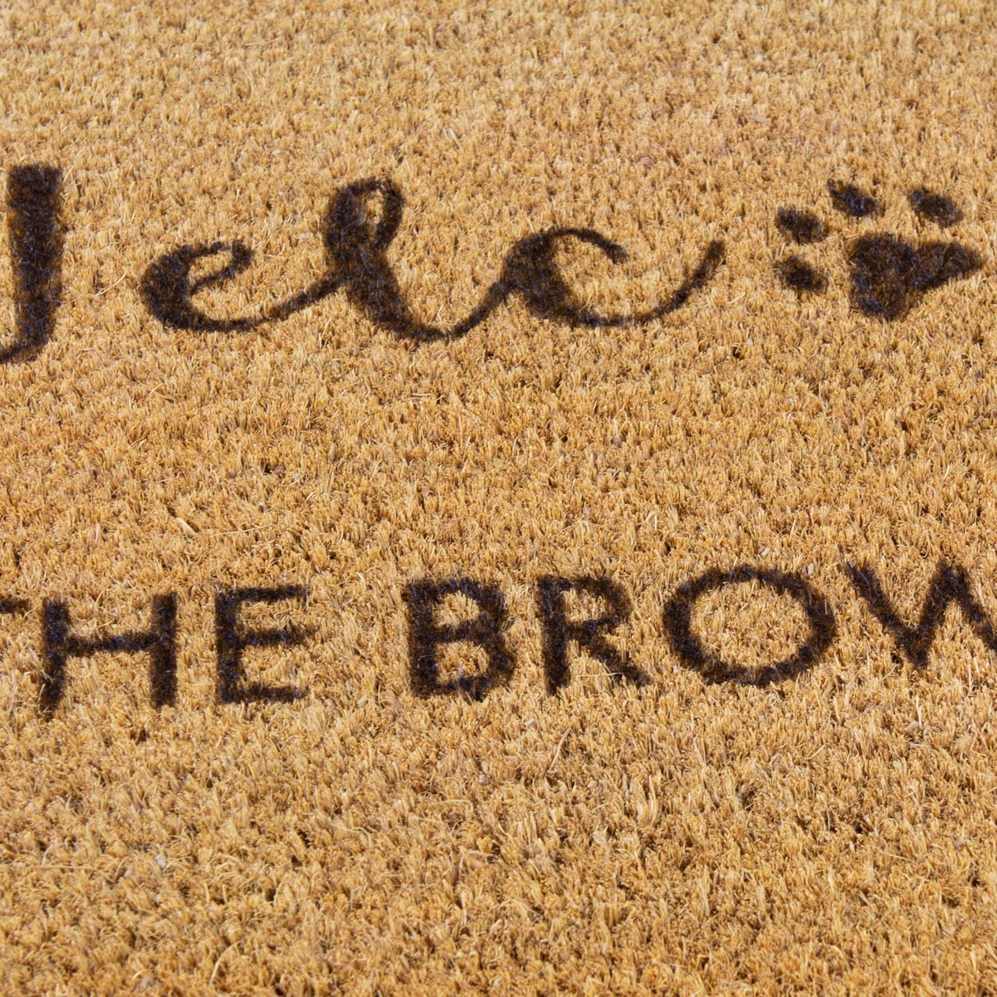 Personalised Family Name Doormat with Dog Paw [Brown] - Personalised - Younique Gifts Melbourne
