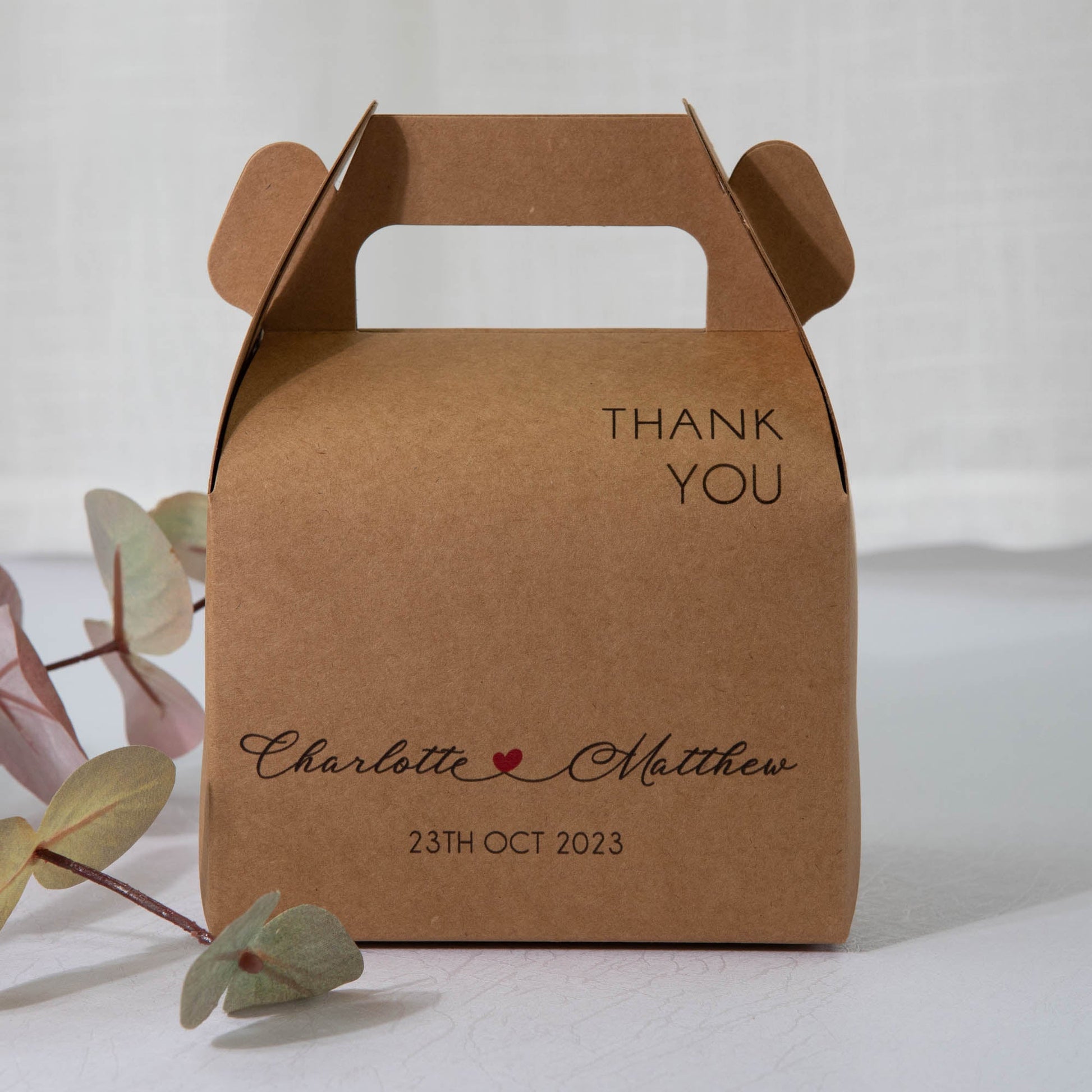 Personalised favour box, wedding cake box for guest gift and corporate event guests with customised favour boxes - Personalised cake box - Younique Gifts Melbourne