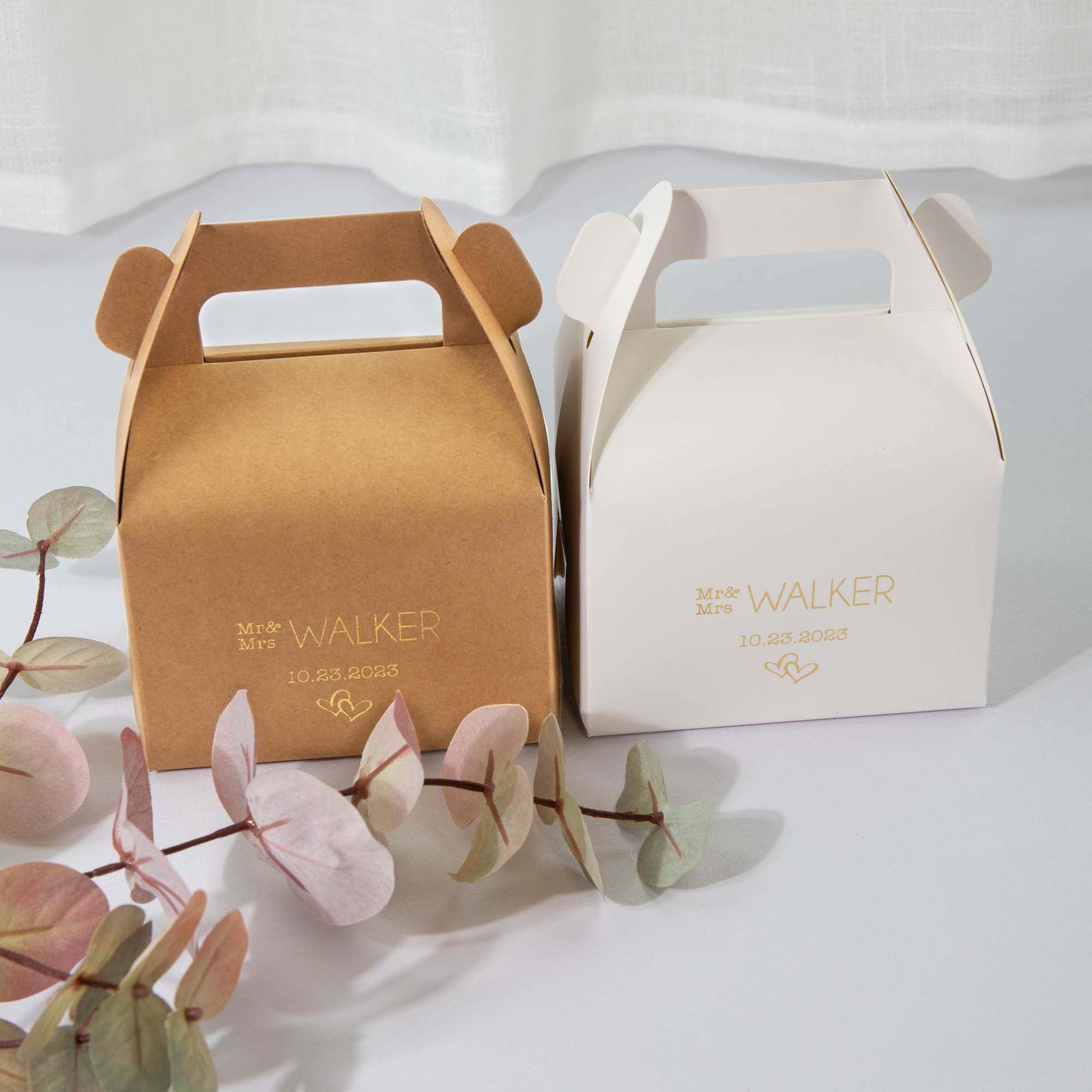 Personalised favour box, wedding cake box for guest gift and corporate event guests with customised favour boxes - Personalised cake box - Younique Gifts Melbourne