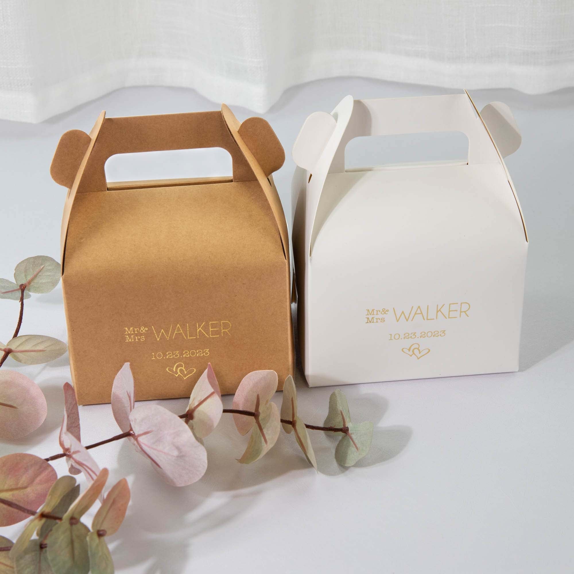 Personalised favour box, wedding cake box for guest gift and corporate event guests with customised favour boxes - Personalised cake box - Younique Gifts Melbourne
