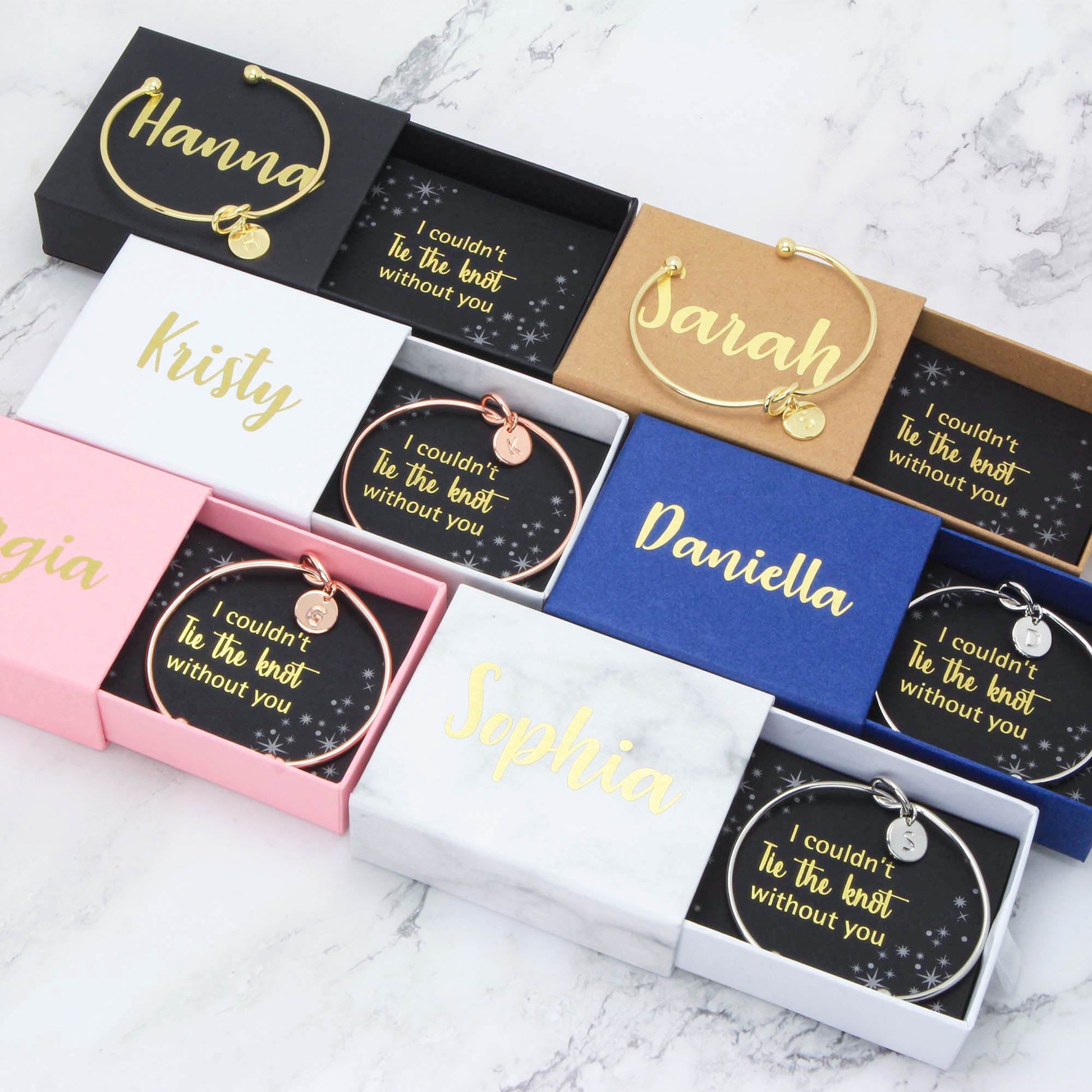 Personalised Initial Bracelet, Bridesmaid Proposal Gift - Personalised Bracelet - Younique Gifts Melbourne