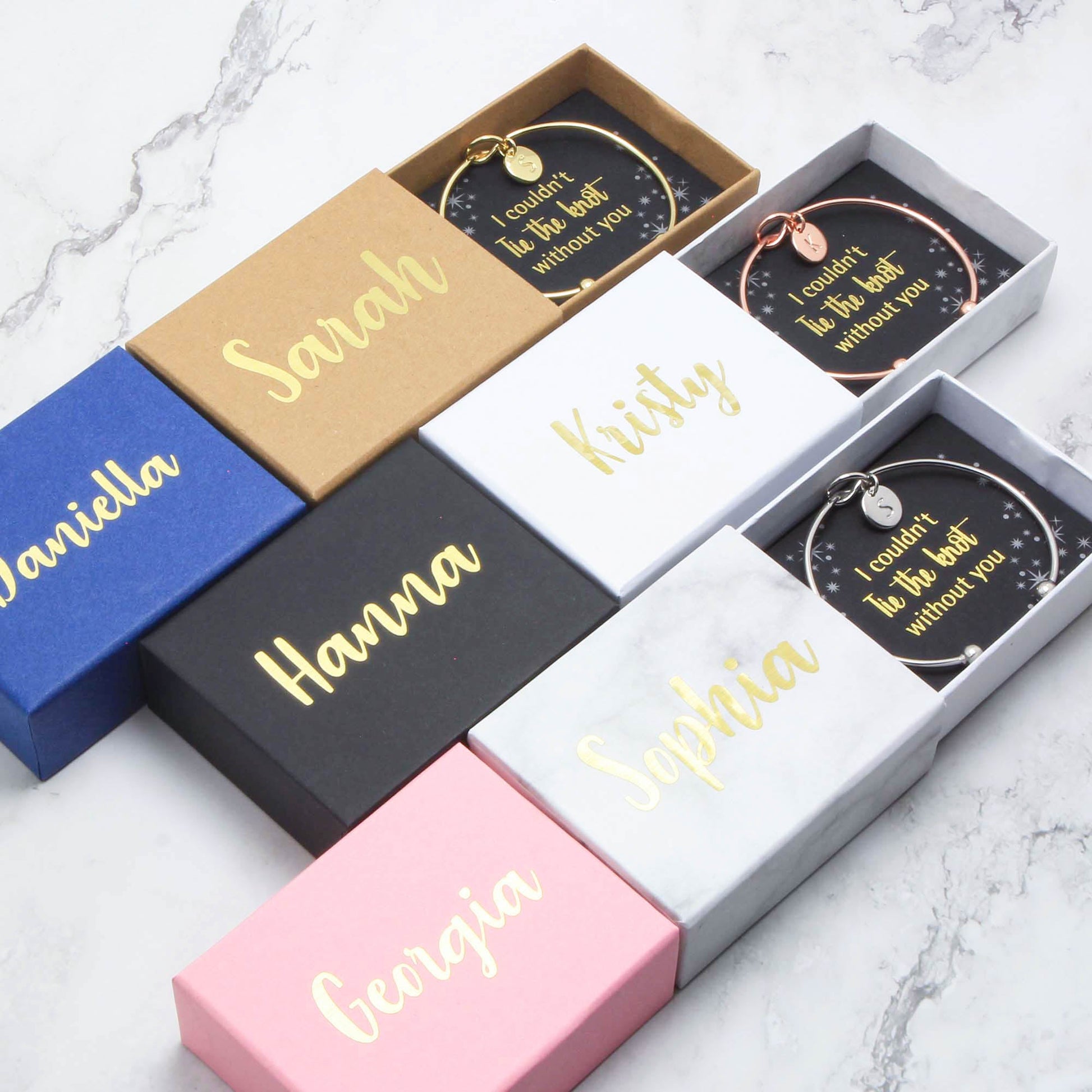 Personalised Initial Bracelet, Bridesmaid Proposal Gift - Personalised Bracelet - Younique Gifts Melbourne
