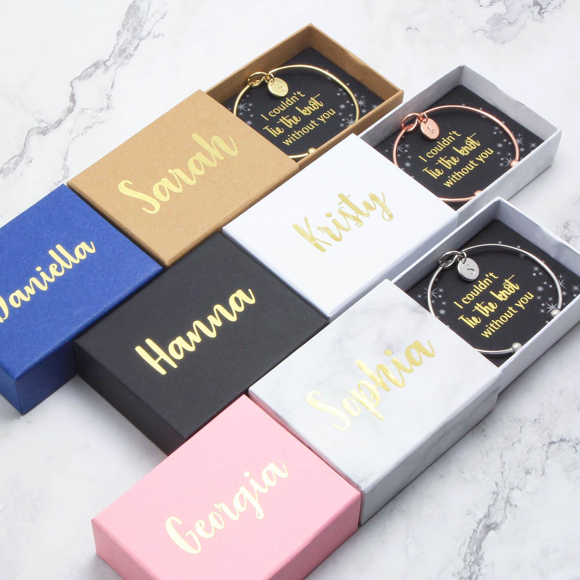 Personalised Initial Bracelet, Bridesmaid Proposal Gift - Personalised Bracelet - Younique Gifts Melbourne