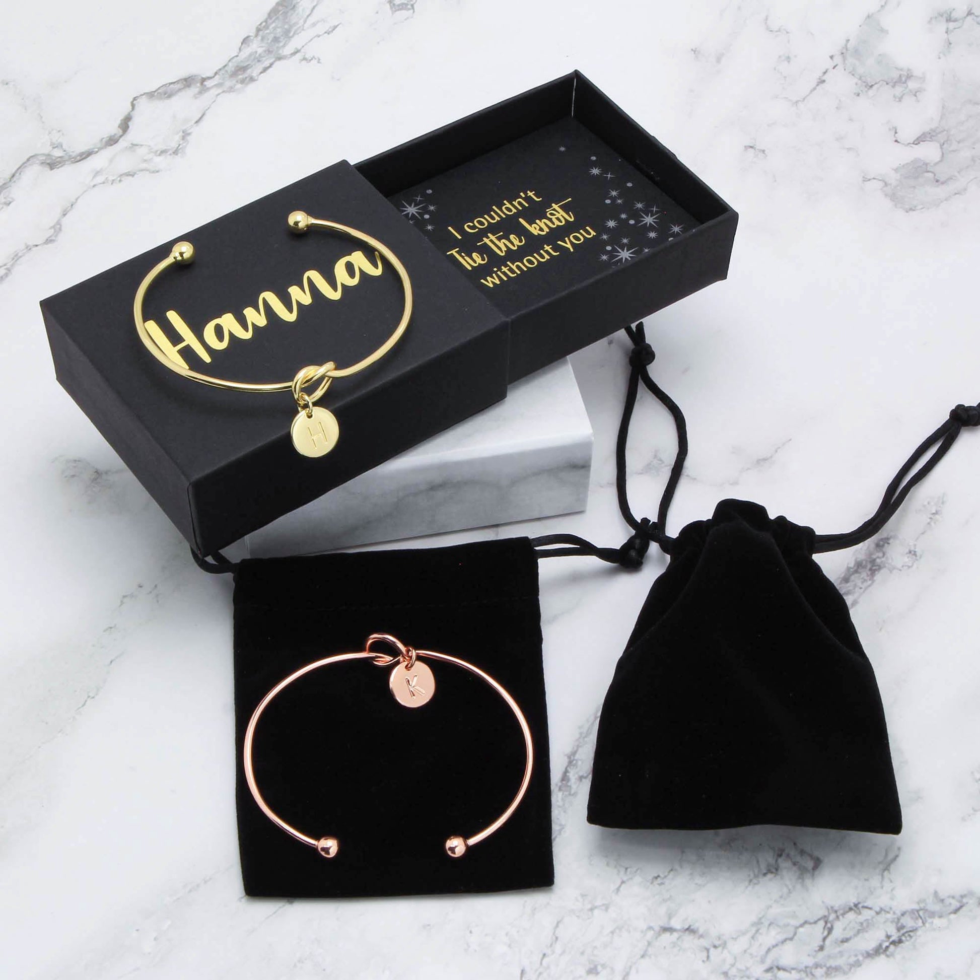 Personalised Initial Bracelet, Bridesmaid Proposal Gift - Personalised Bracelet - Younique Gifts Melbourne