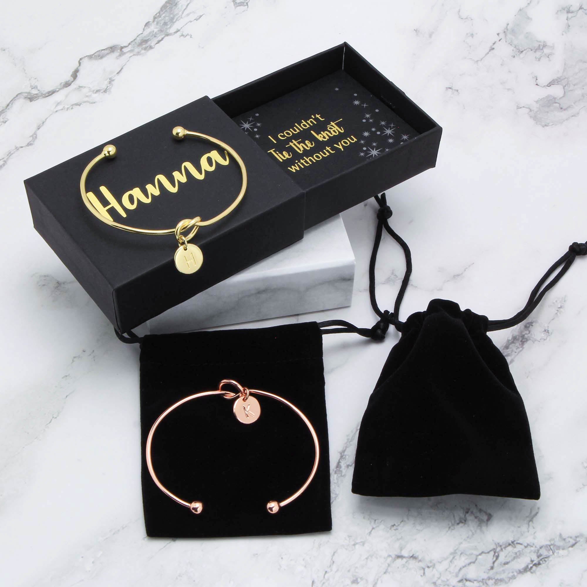 Personalised Initial Bracelet, Bridesmaid Proposal Gift - Personalised Bracelet - Younique Gifts Melbourne