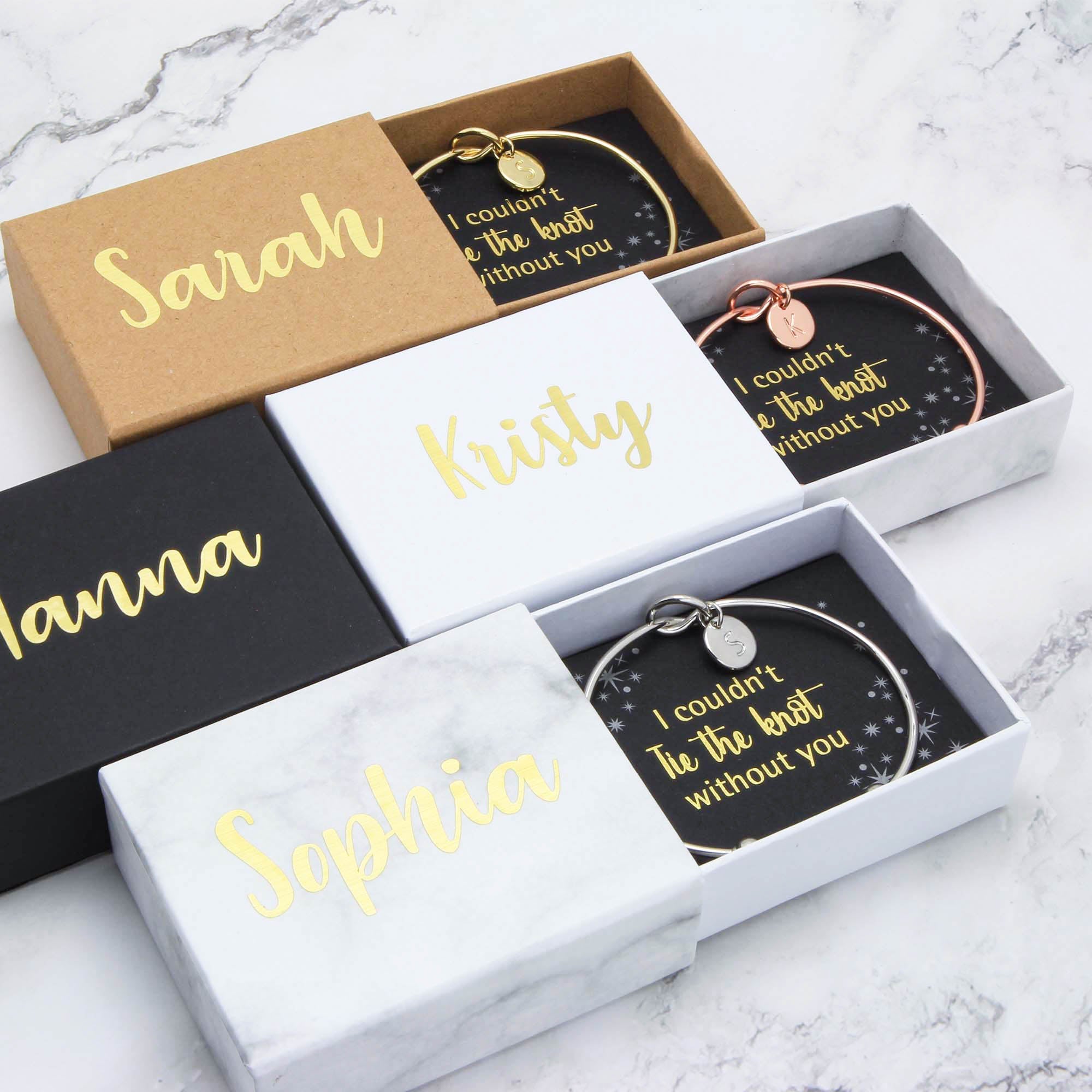 Personalised Initial Bracelet, Bridesmaid Proposal Gift - Personalised Bracelet - Younique Gifts Melbourne