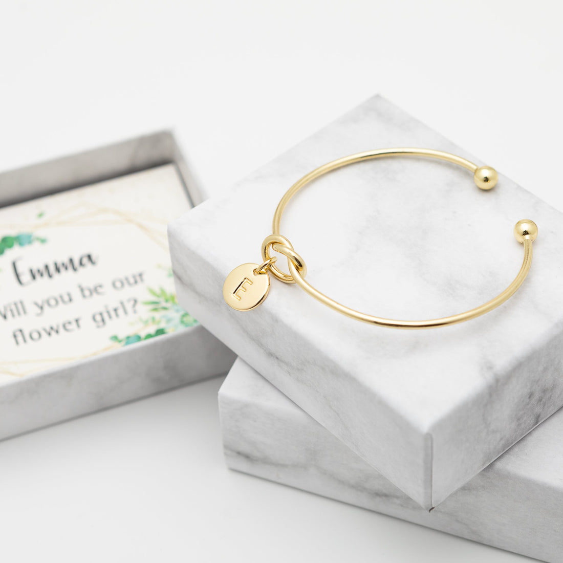 Personalised Initial Bracelet, Bridesmaid Proposal Gift - Personalised Bracelet - Younique Gifts Melbourne