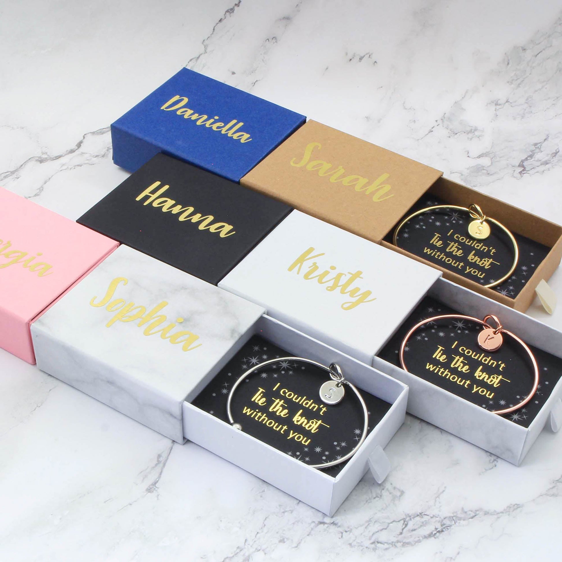 Personalised Initial Bracelet, Bridesmaid Proposal Gift - Personalised Bracelet - Younique Gifts Melbourne