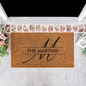 Personalised Initial Doormat - Monogram, Initial - Personalised - Younique Gifts Melbourne