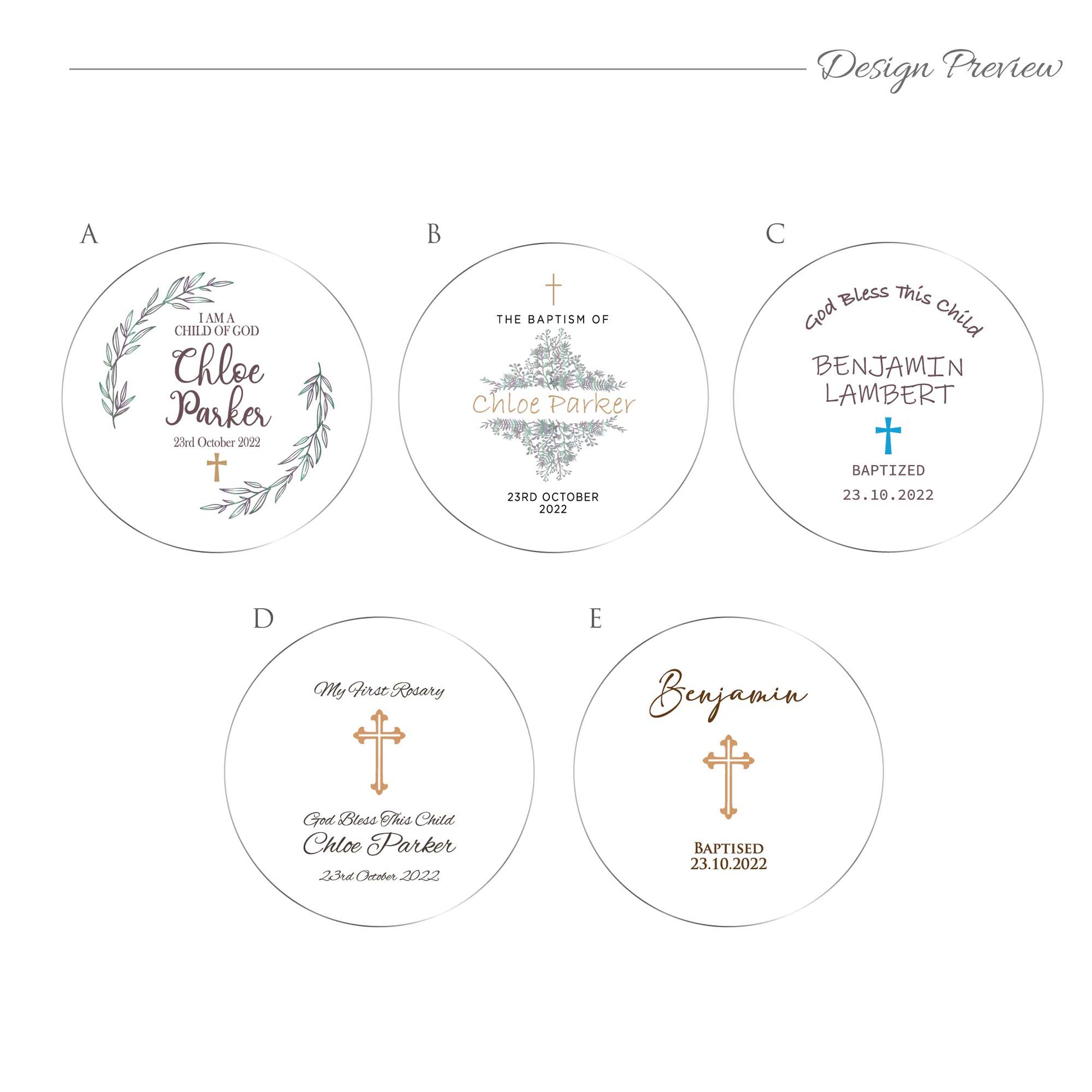 Personalised Round Keepsake box - Christening Gift, Baptism Gift, First Communion Gift, Confirmation day Gift. Jewelry box, Cross Necklace - Personalised Jewellery Box - Younique Gifts Melbourne