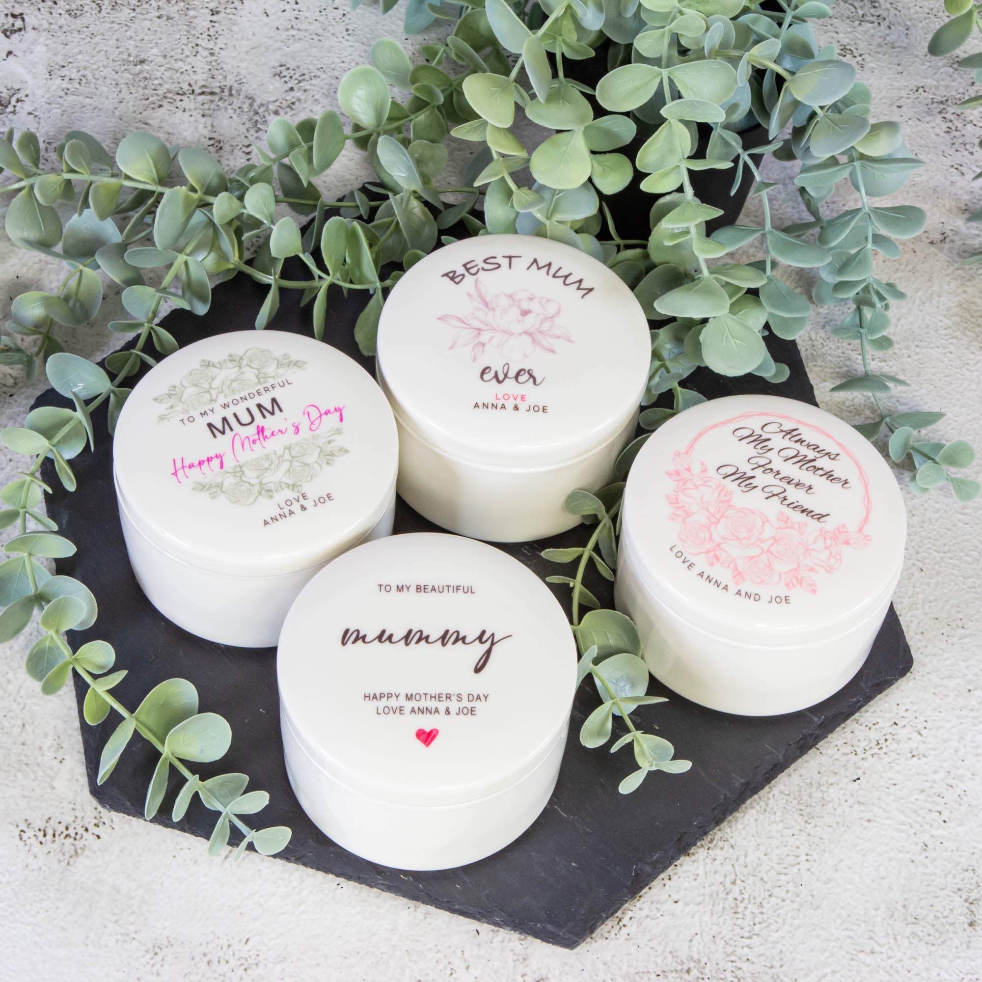 Personalised Round Keepsake box - Mother's day, Mom's birthday gift idea Custom Jewellery box - Personalised Jewellery Box - Younique Gifts Melbourne